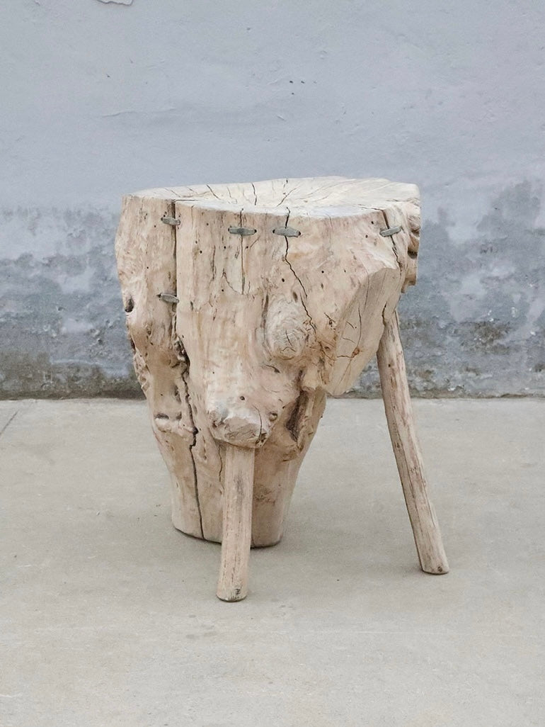 rustic side table