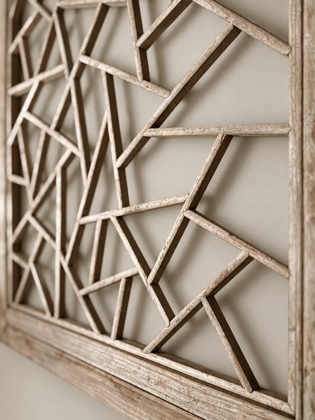 pair of old wooden panels with ice pattern