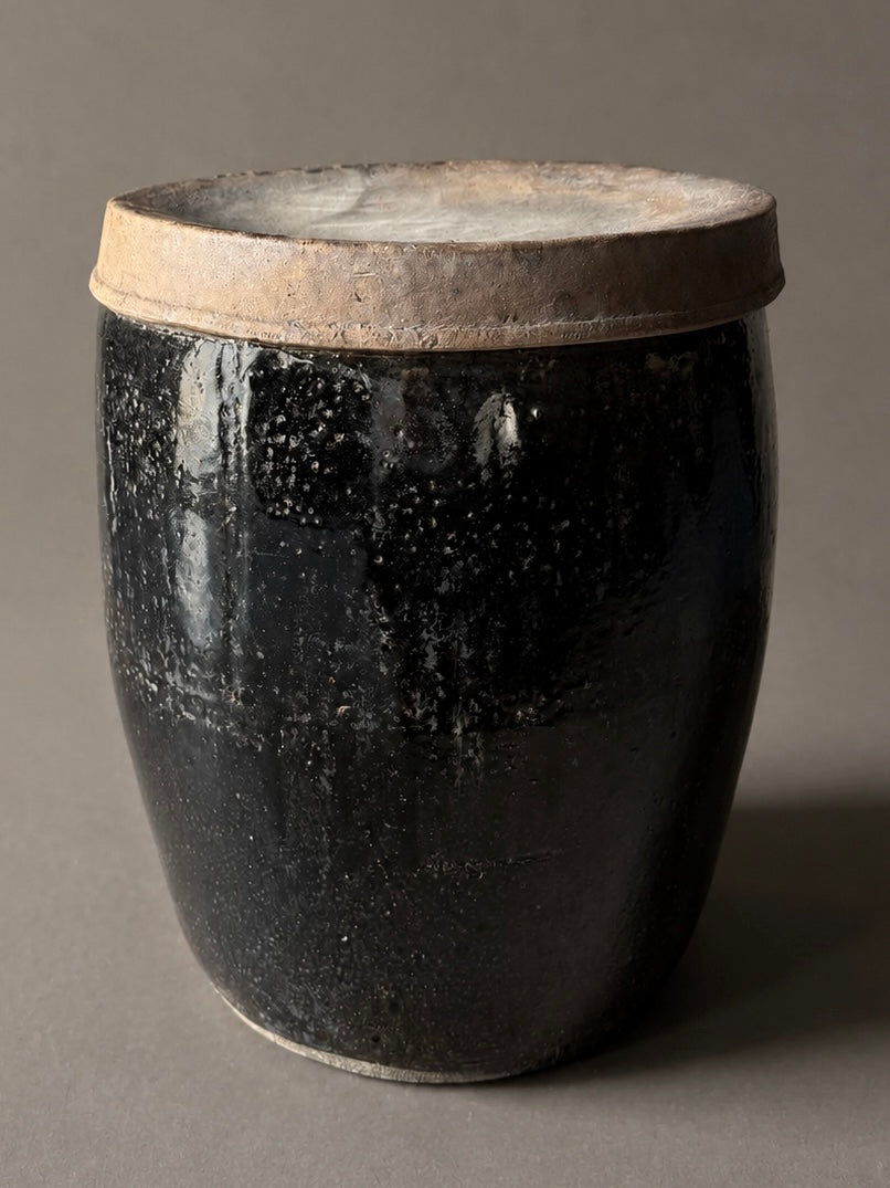 Antique Chinese apothecary jar w/ lid – No. 4