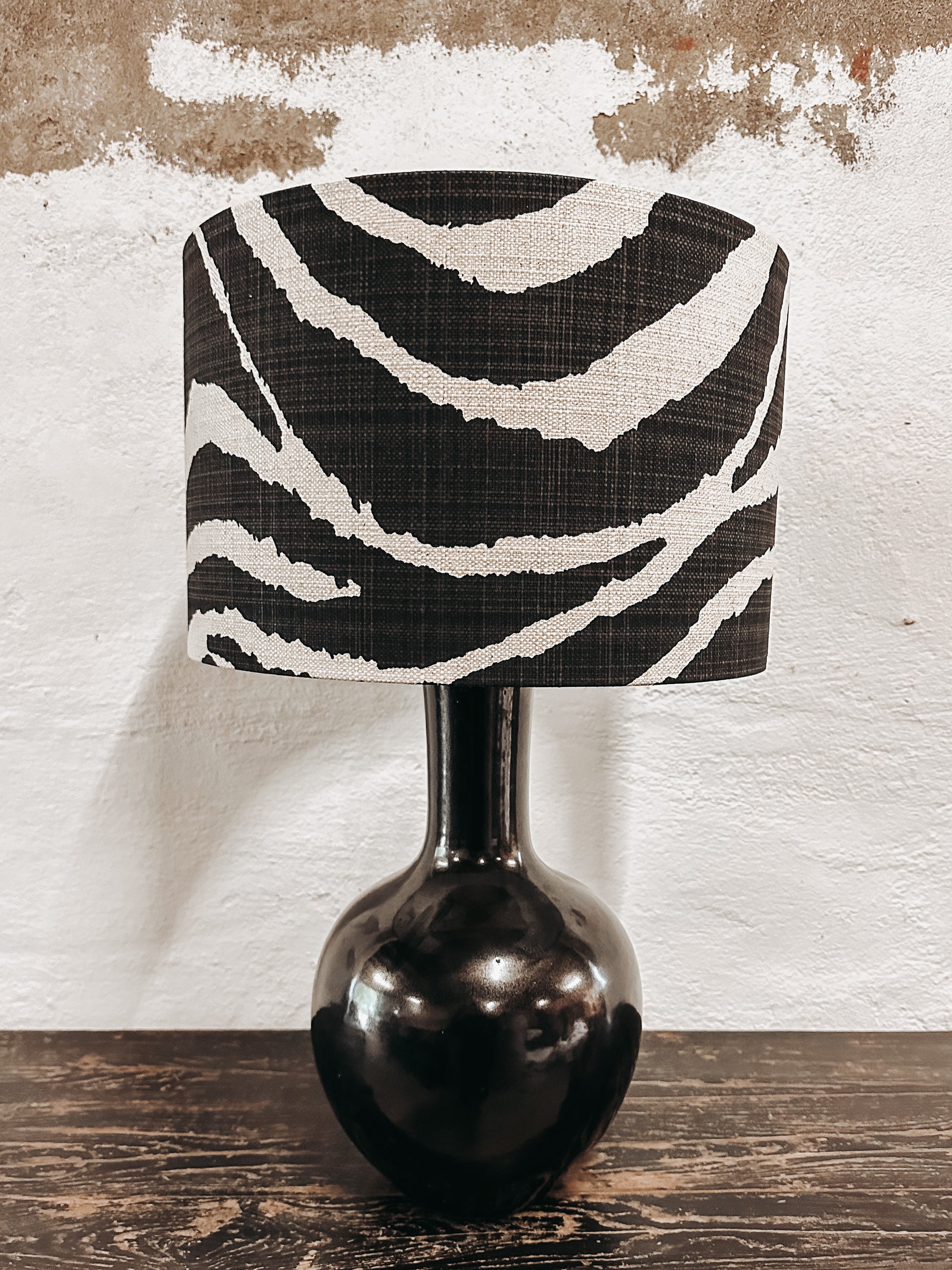 porcelain lamp animal print
