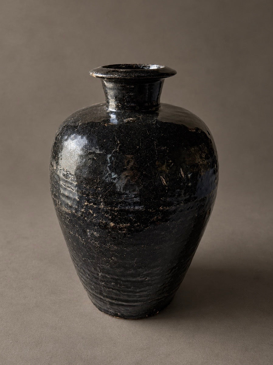 Shanxi black - tall vessel / high neck No. 2