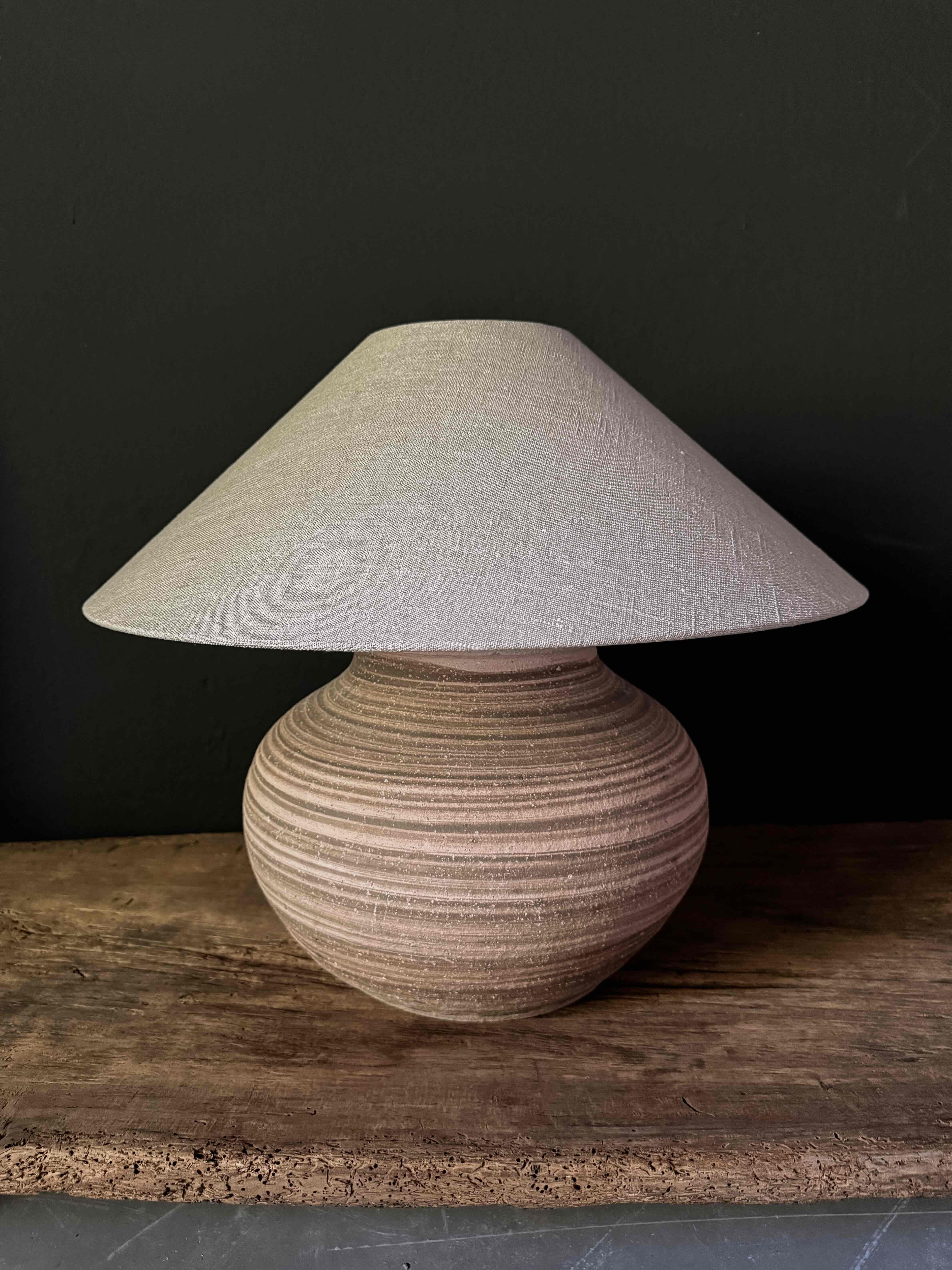 table lamp old striped jar #1
