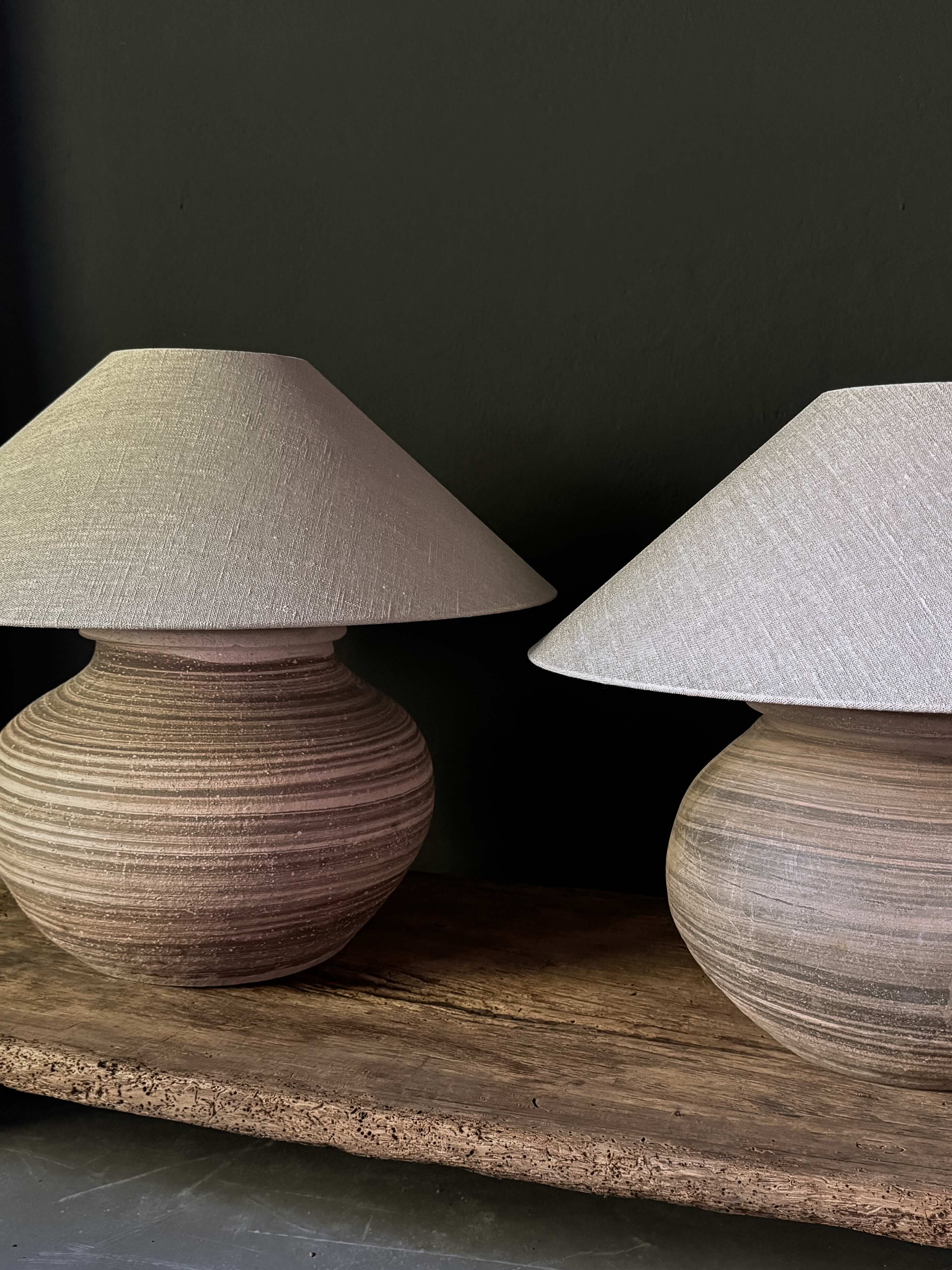 table lamp old striped jar #2