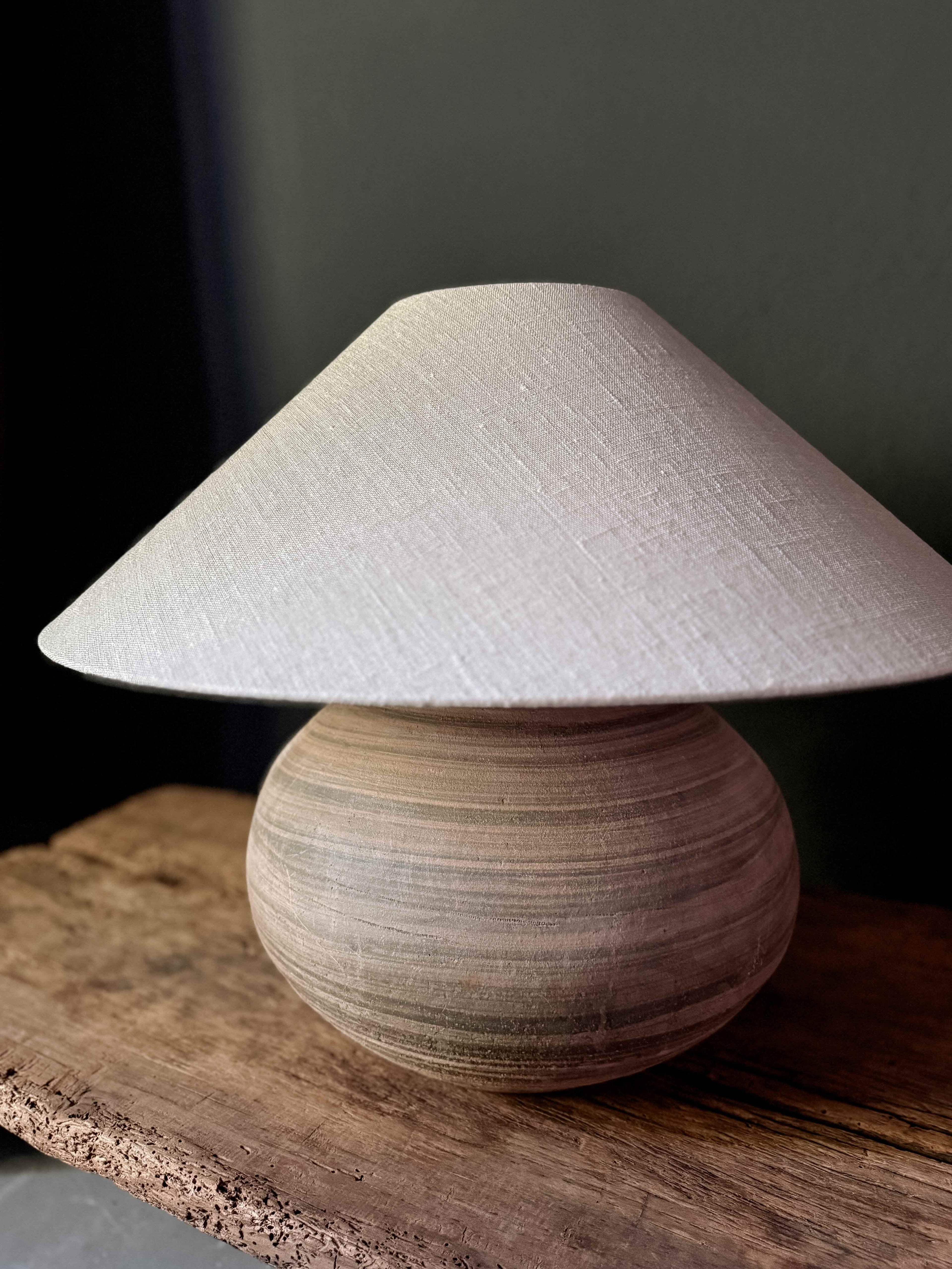 table lamp old striped jar #2