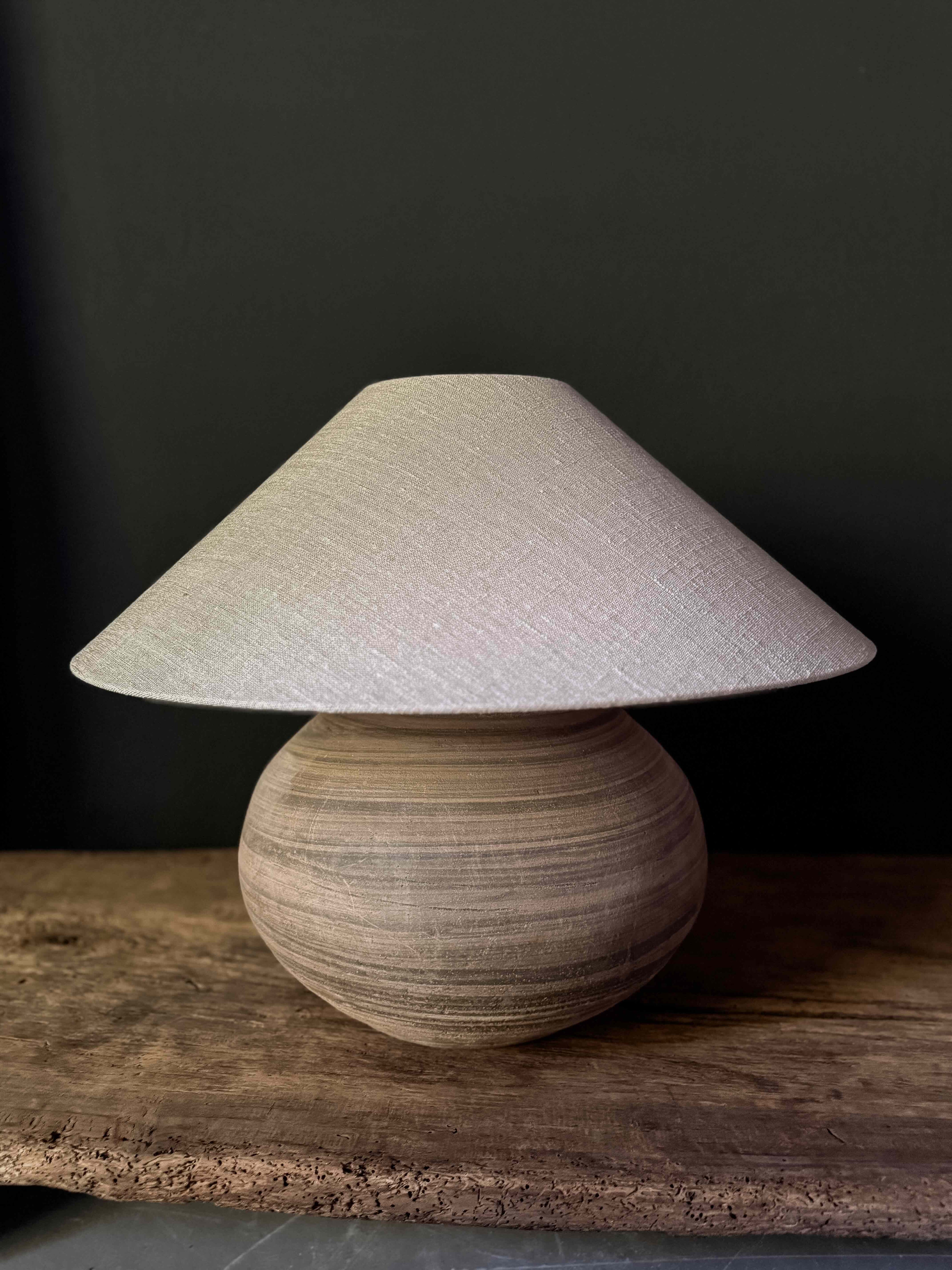 table lamp old striped jar #2