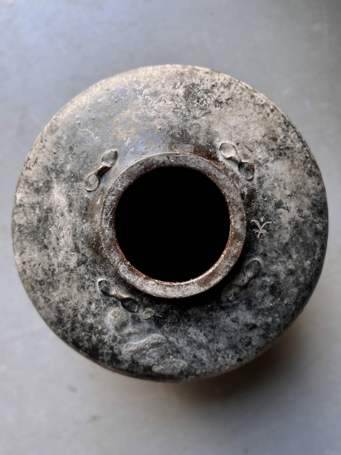 antique flat rice wine pot #1