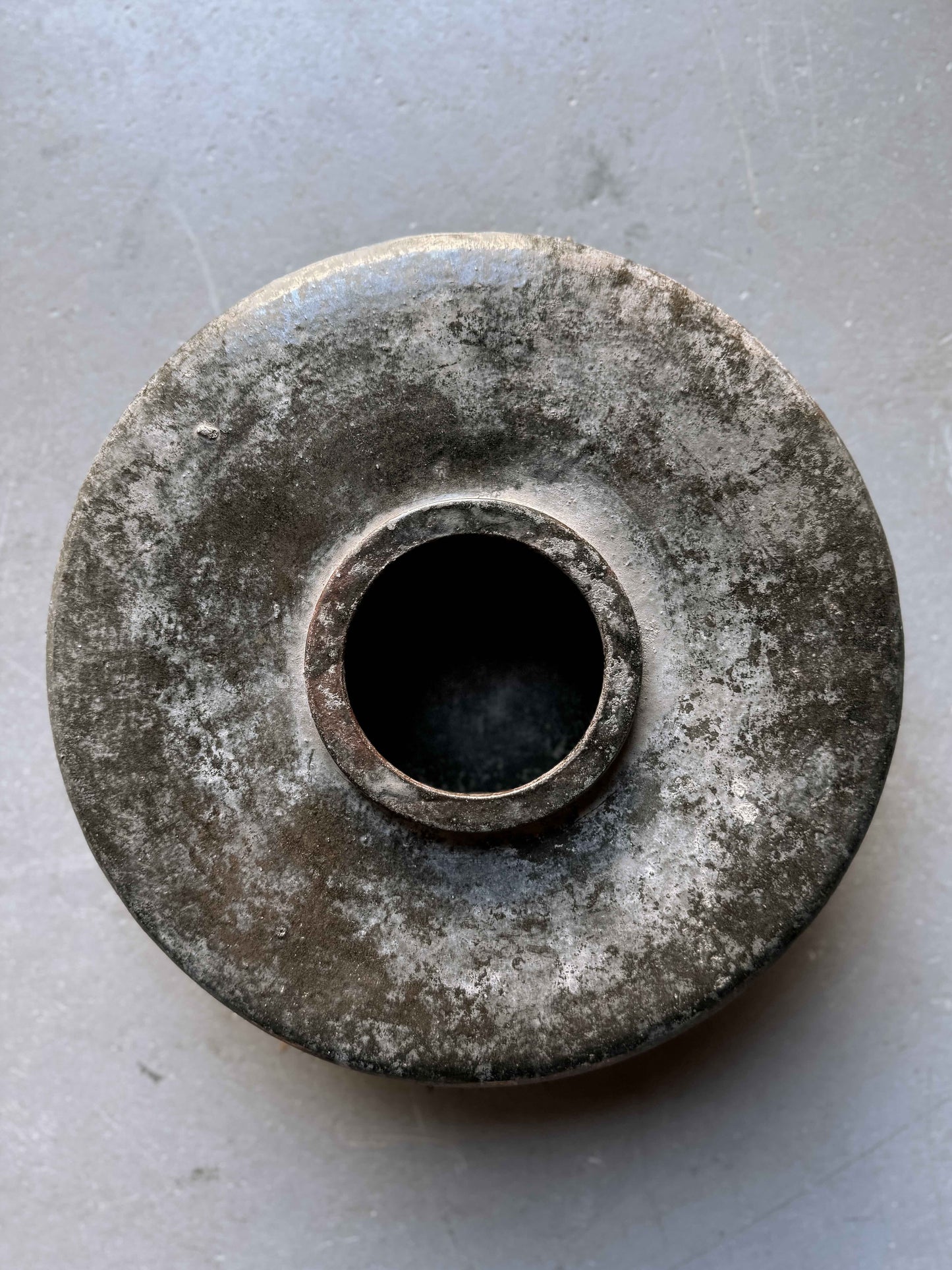 antique flat rice wine pot #2