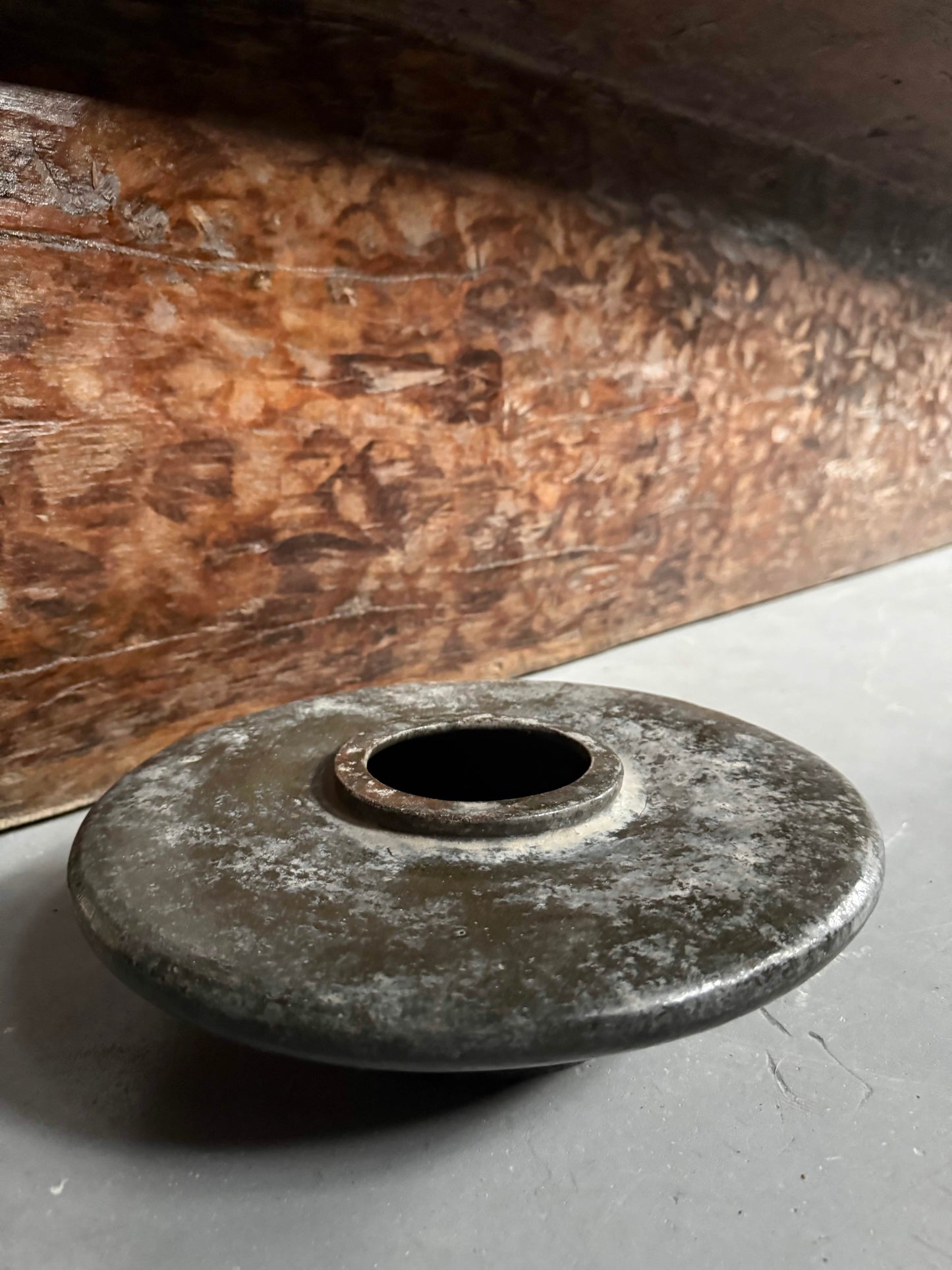 antique flat rice wine pot #2