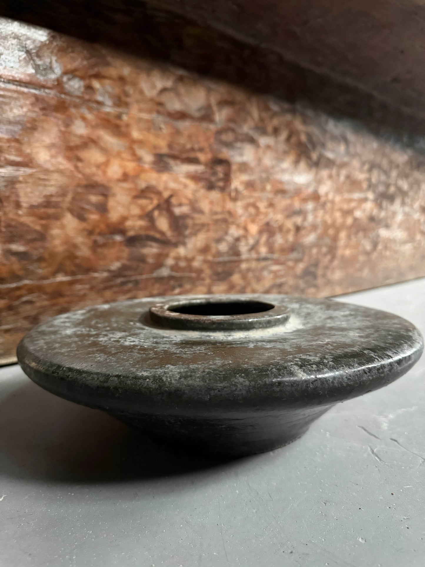 antique flat rice wine pot #2