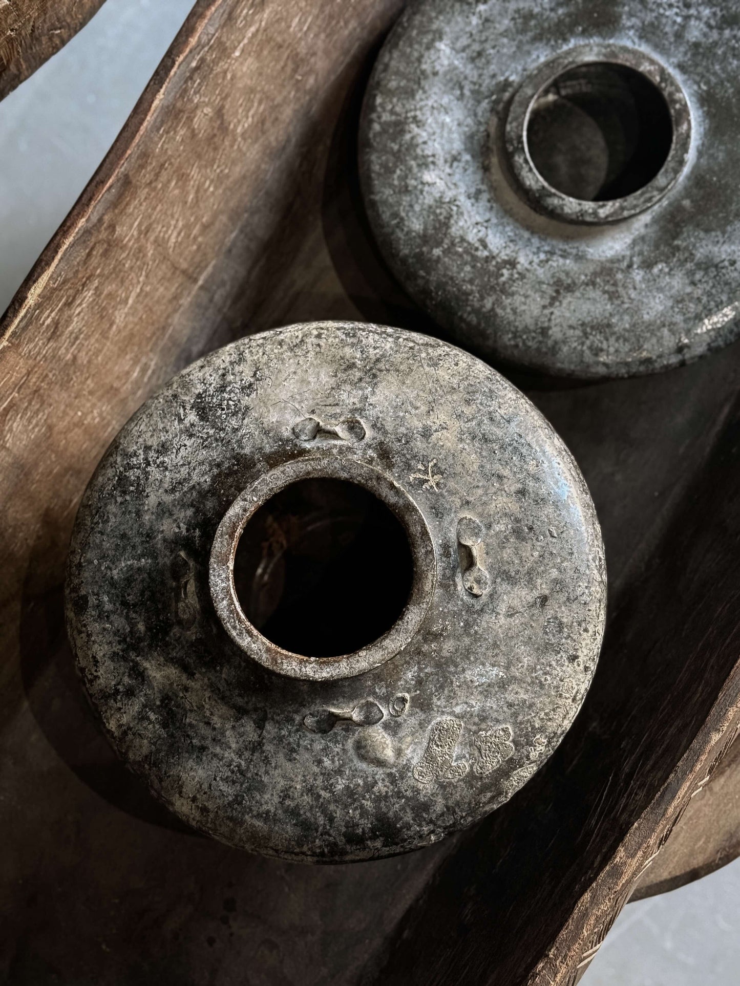 antique flat rice wine pot #2