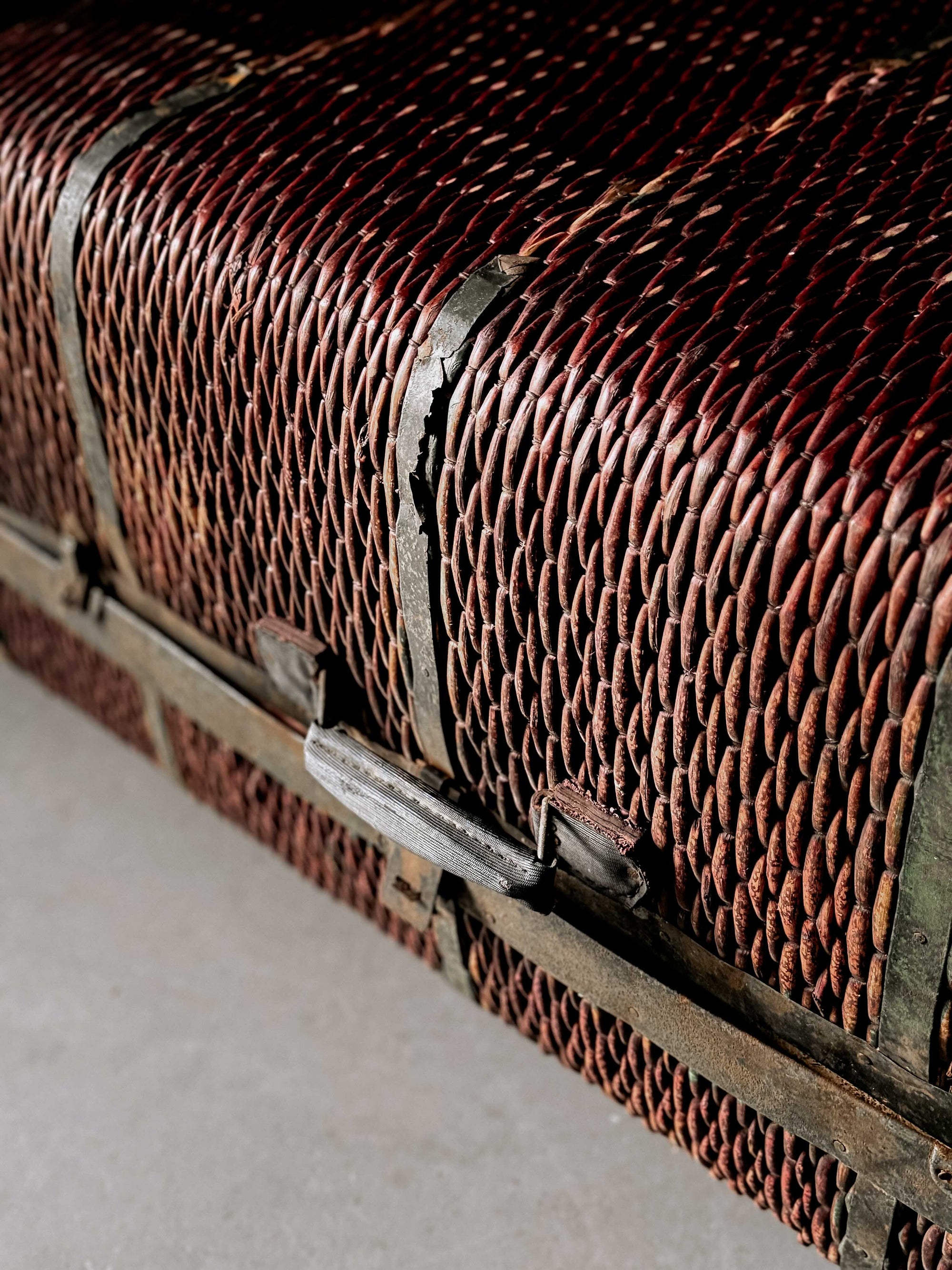 old Chinese bamboo trunk