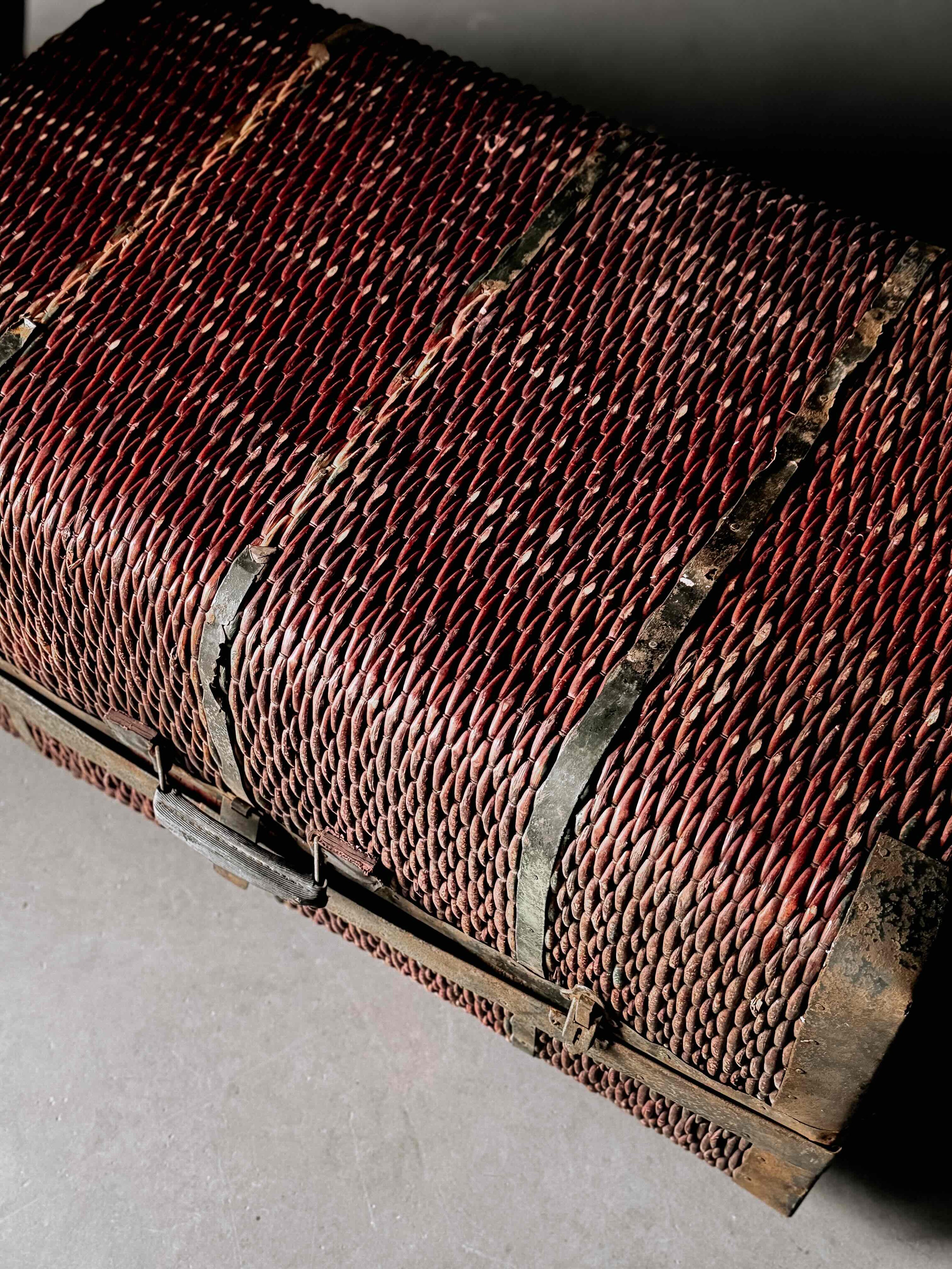 old Chinese bamboo trunk