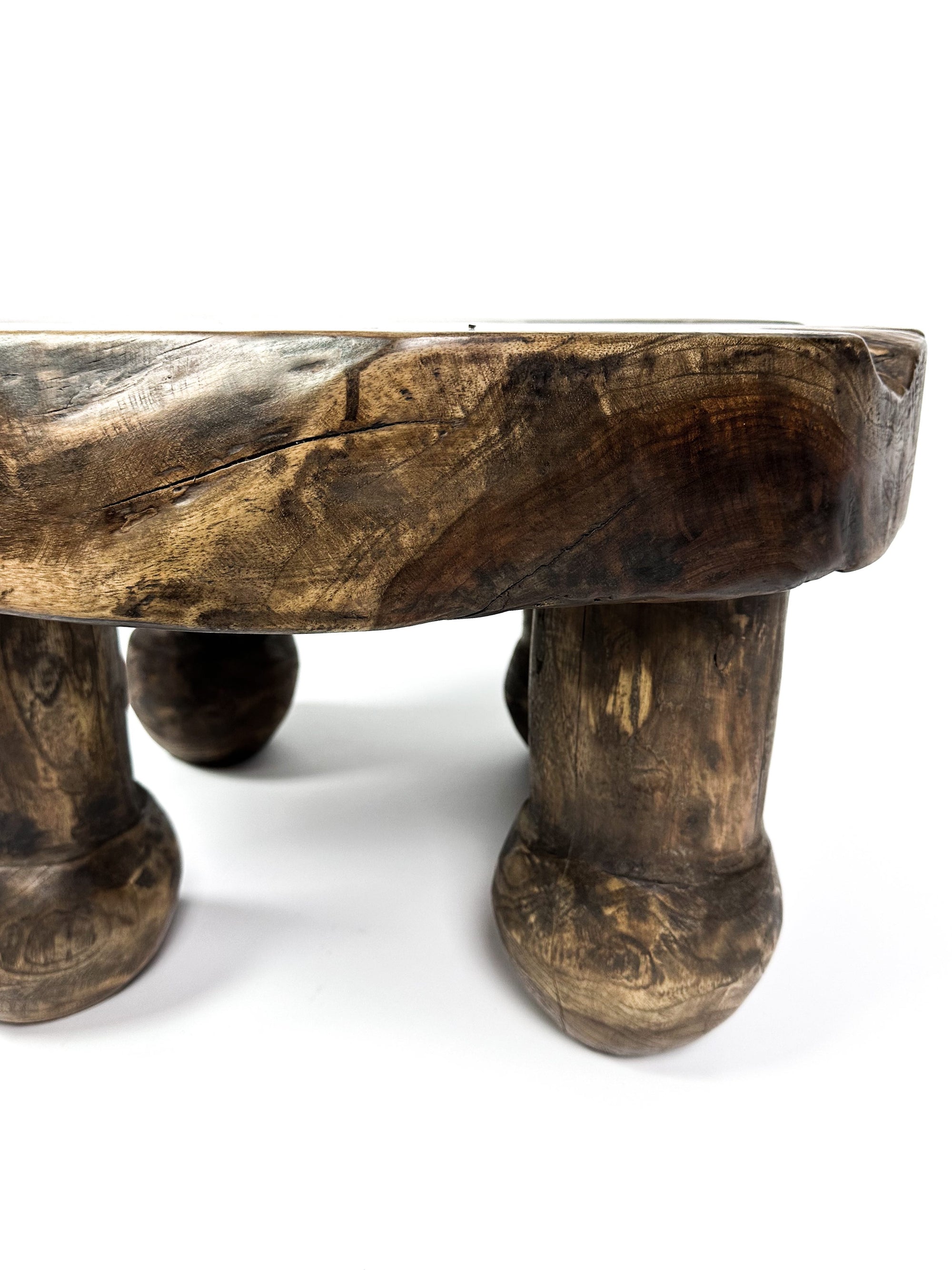 The teak ball coffee table