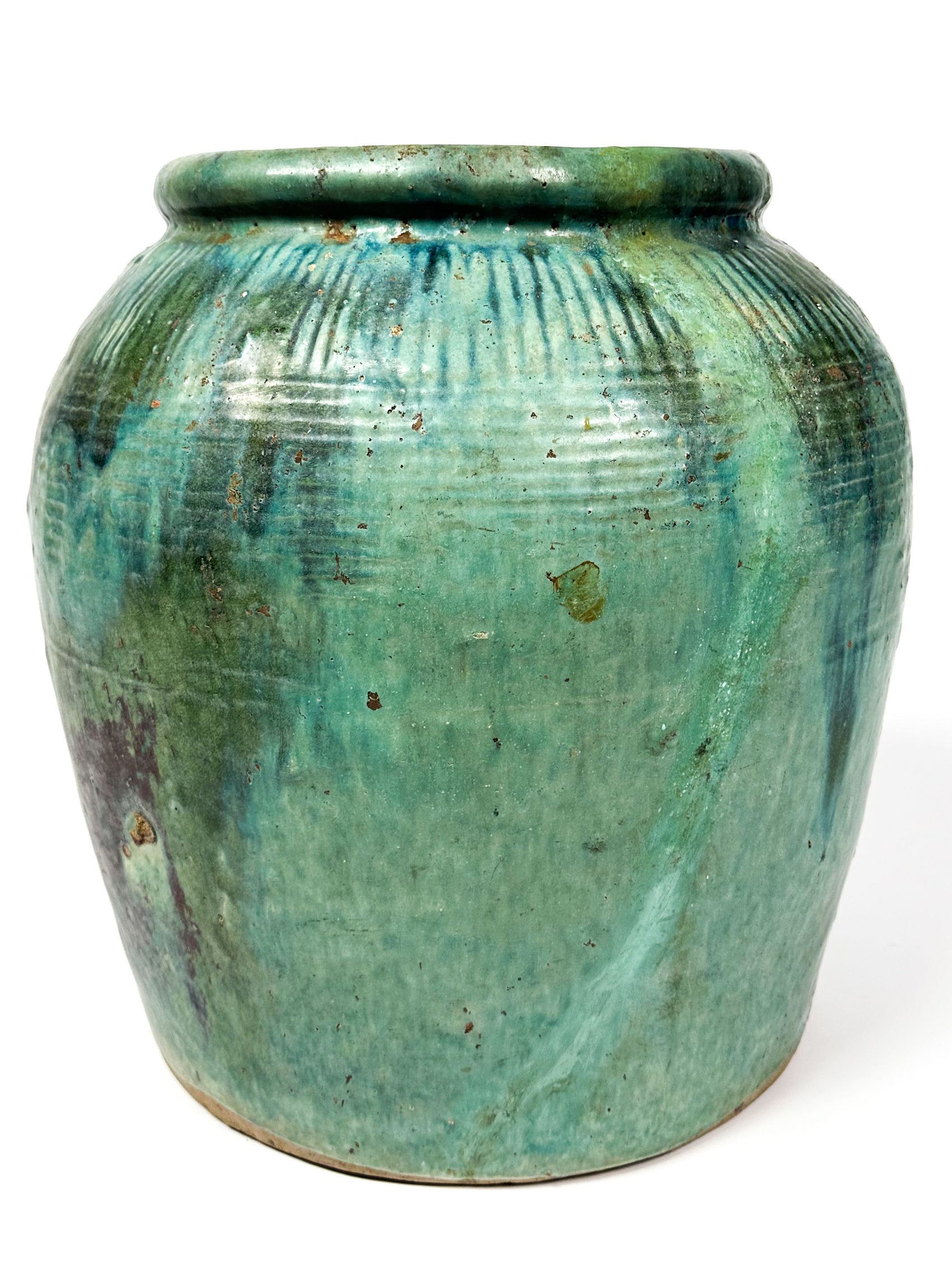 The antique Borneo water jar green #2