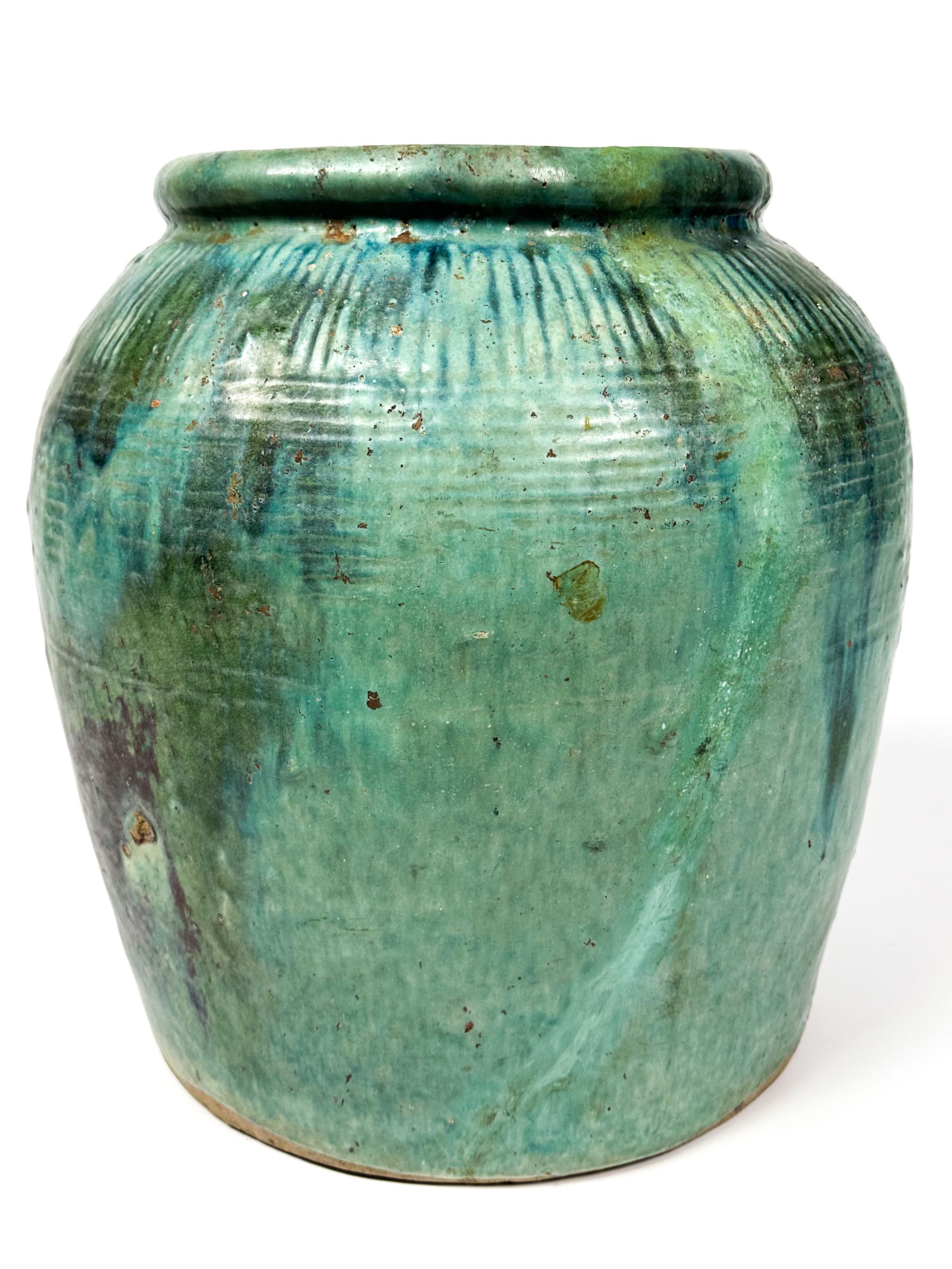 The antique Borneo water jar green #2