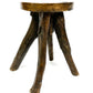 The teak 4-legged stool