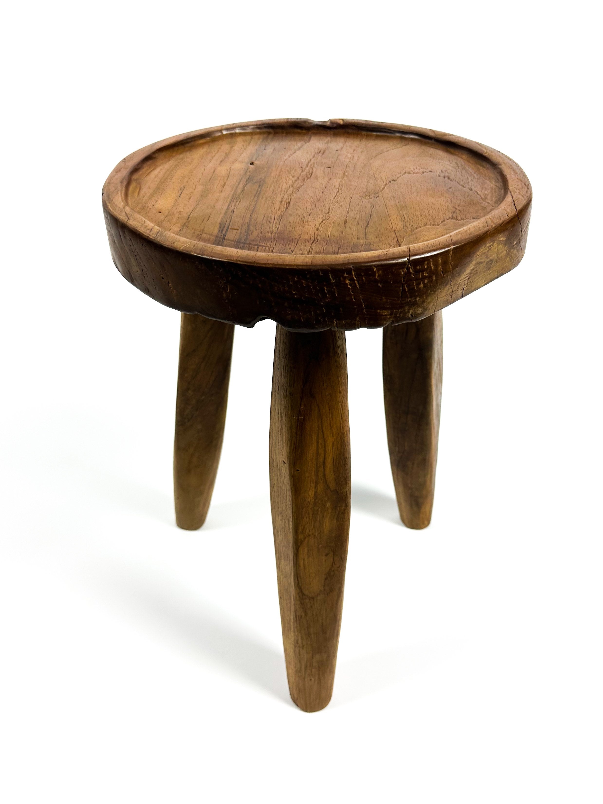 The teak 3-legged stool #1