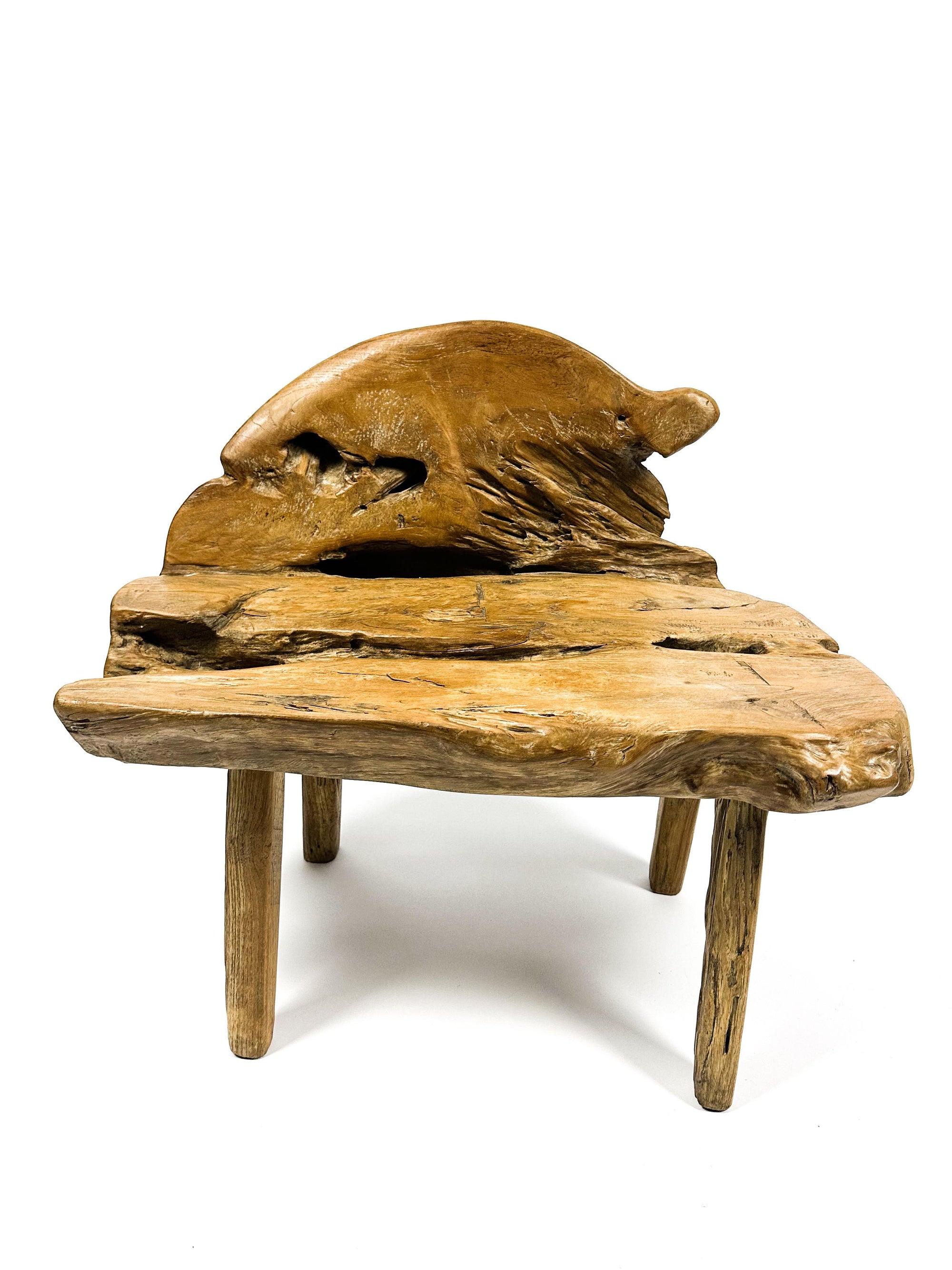 The small primitive teak bench #1