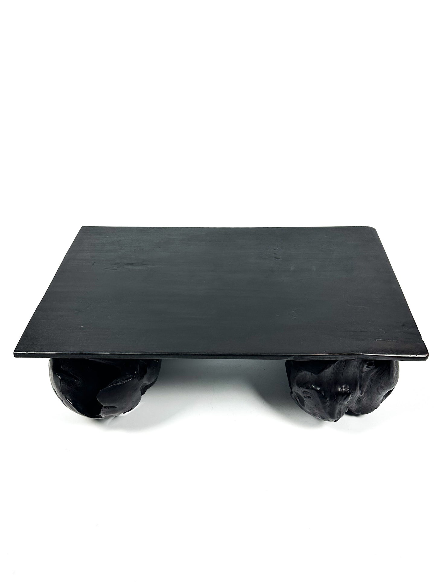 The black teak ball coffee table