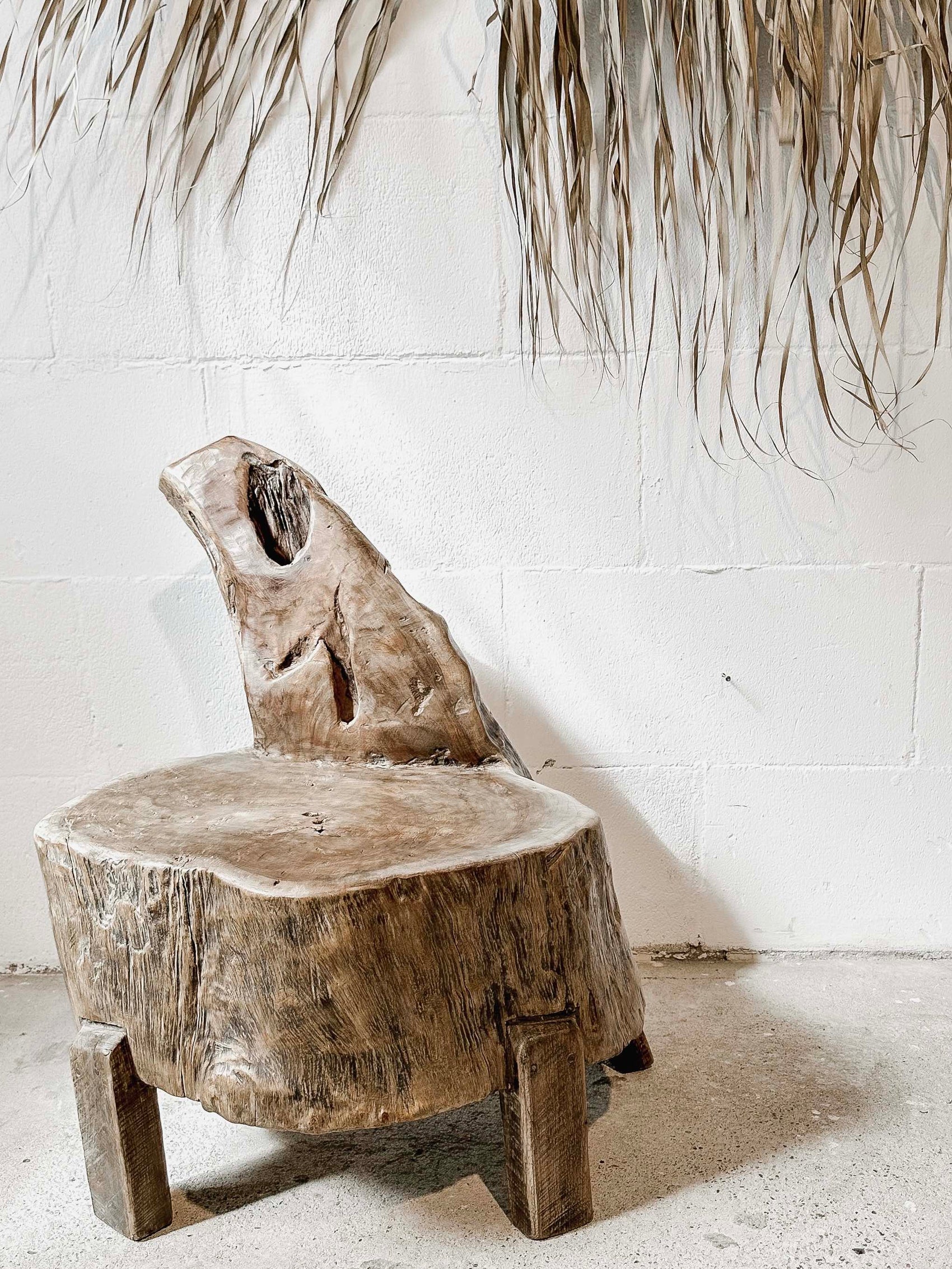 The primitive teak chair