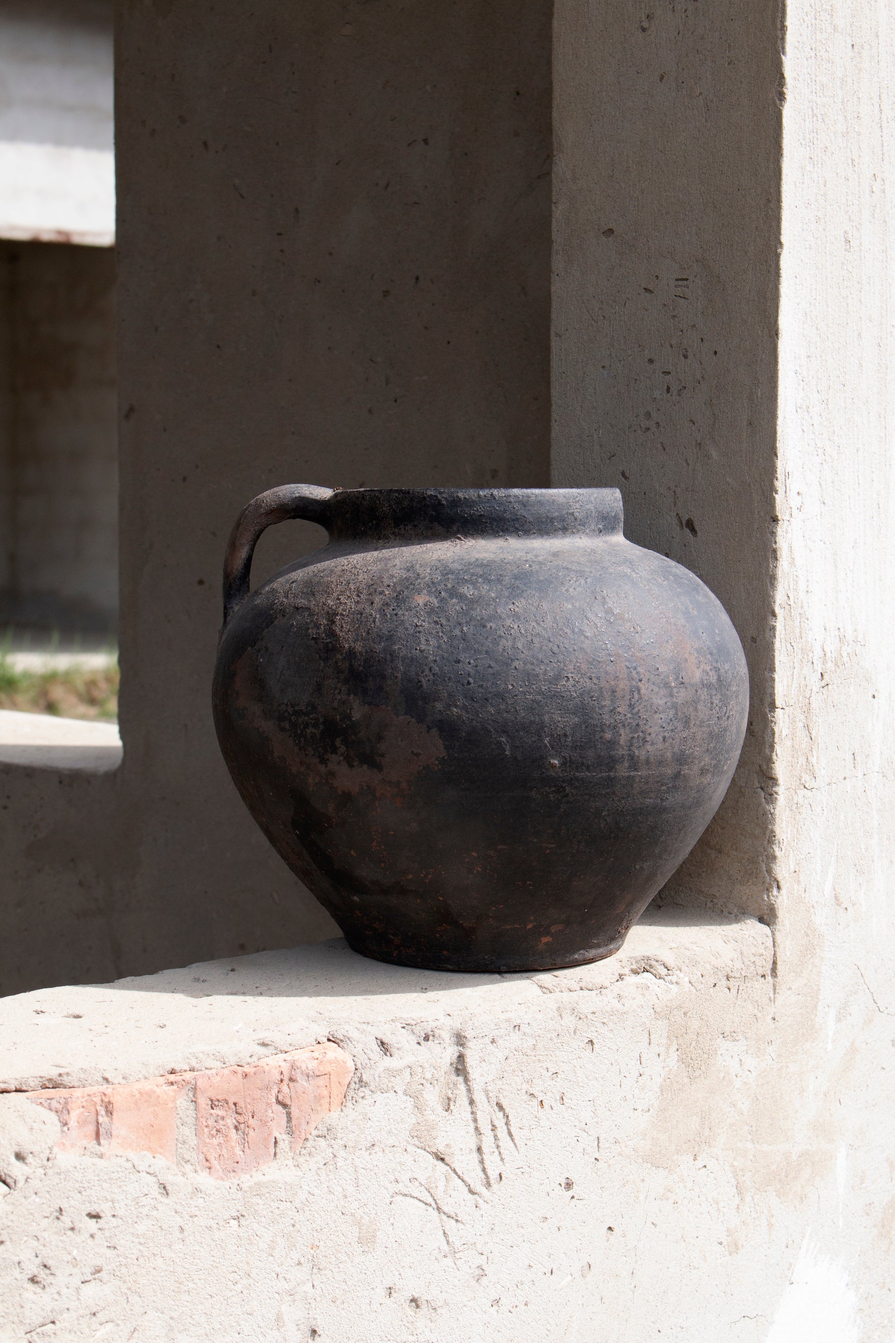 antique Ukraine grey pot #5