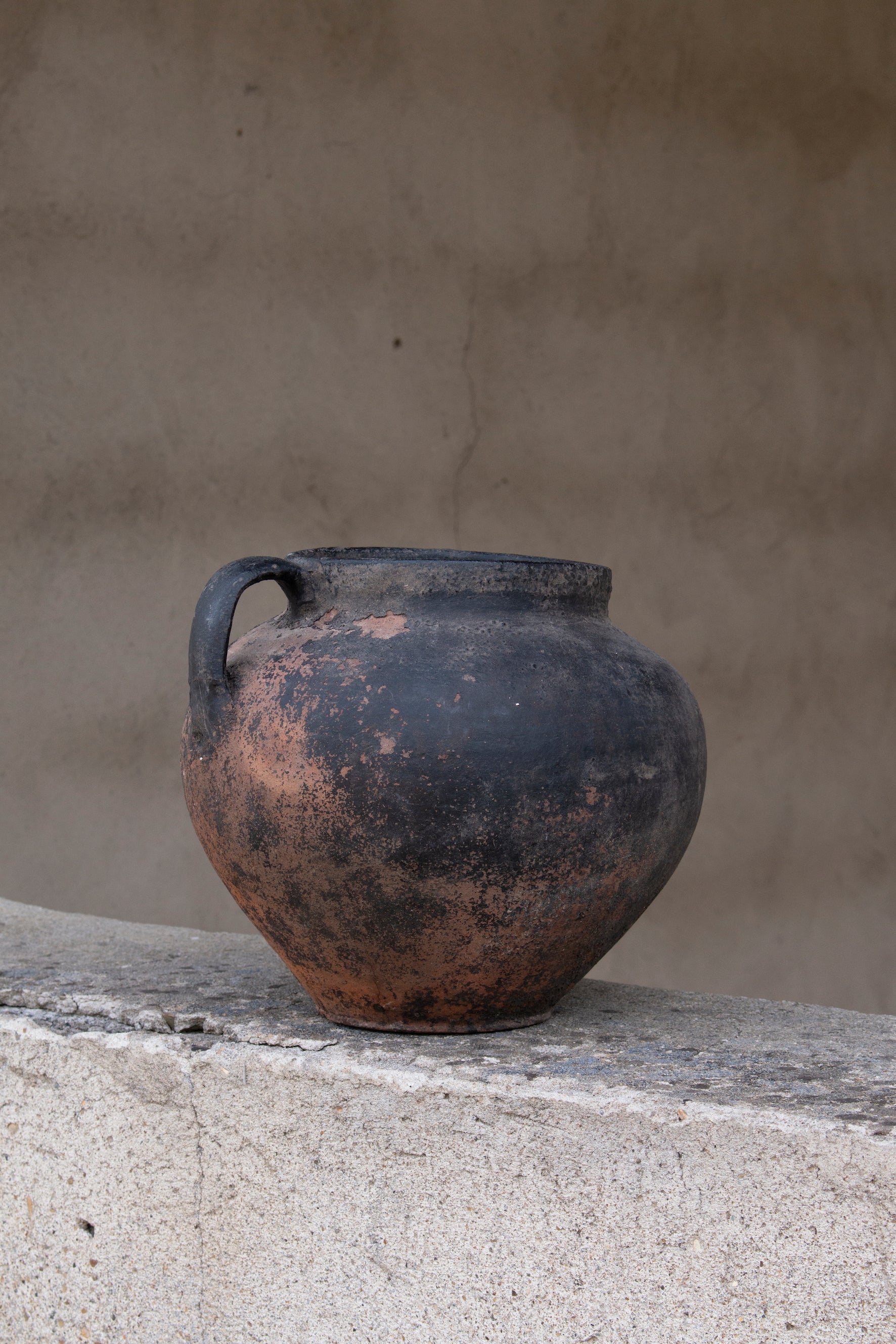 antique Ukraine grey pot #3