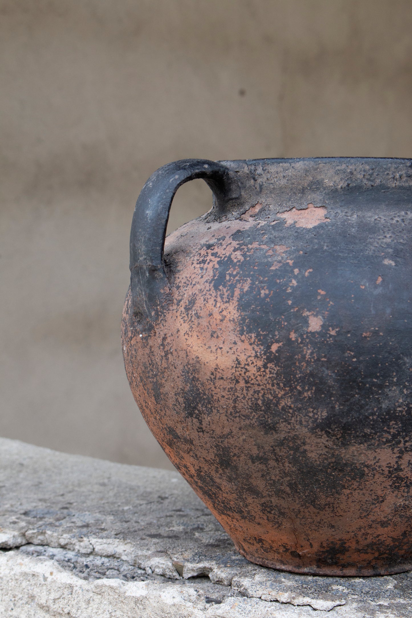 antique Ukraine grey pot #3