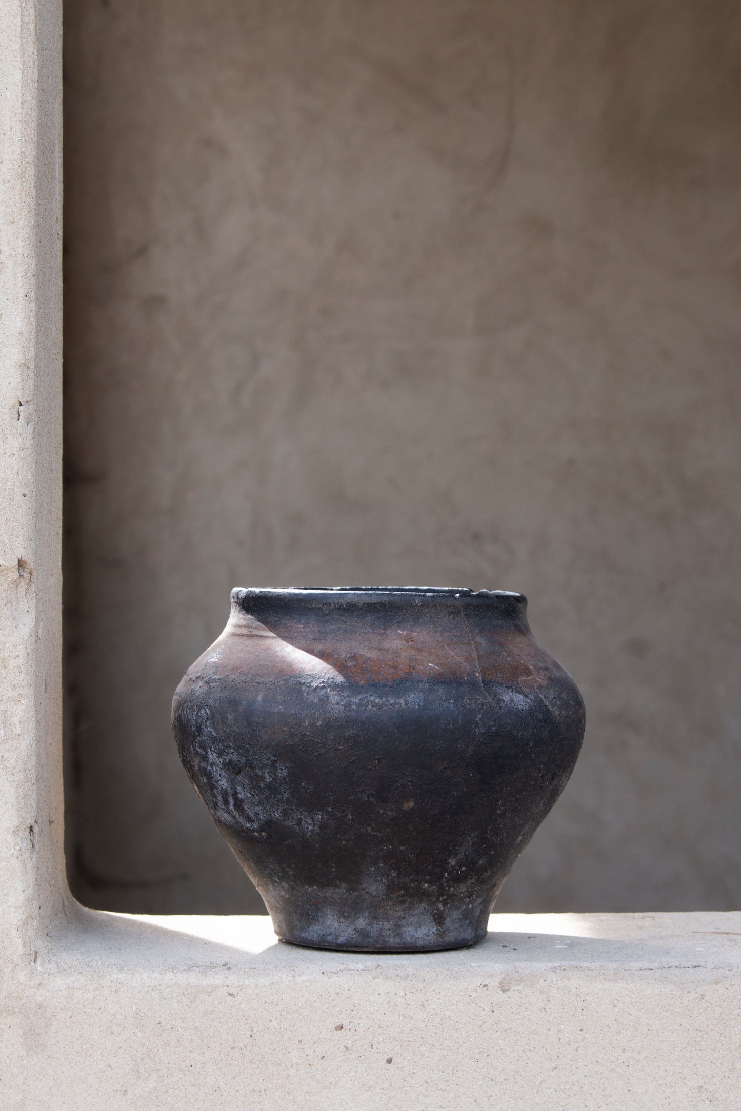 antique Ukraine grey pot #7