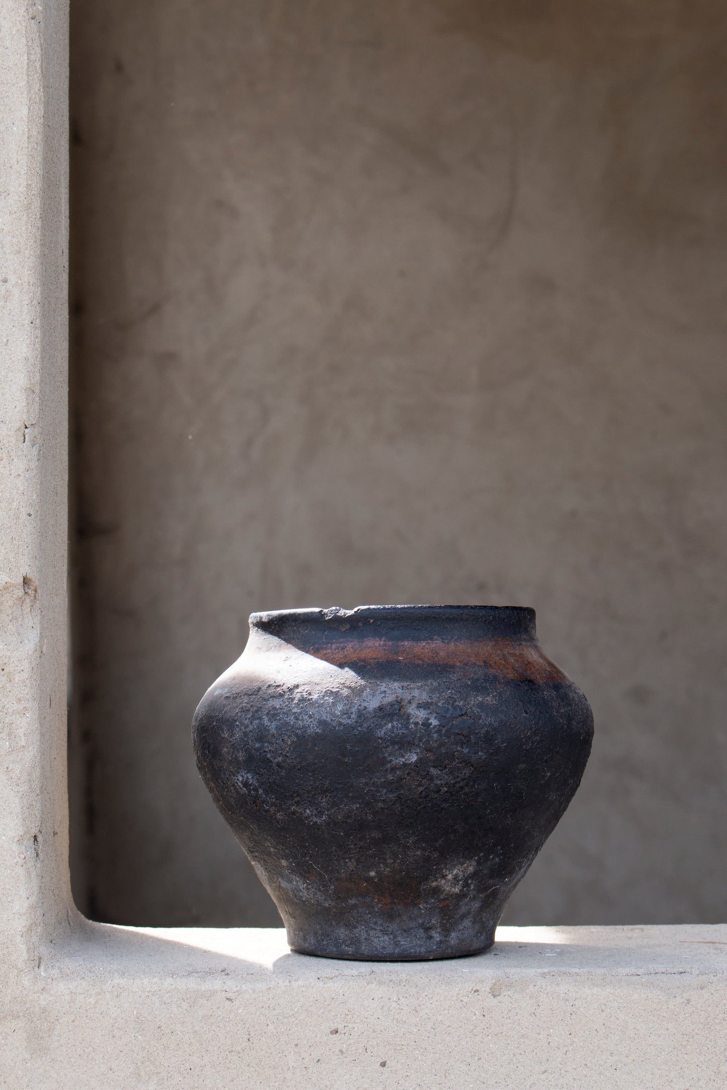 antique Ukraine grey pot #7