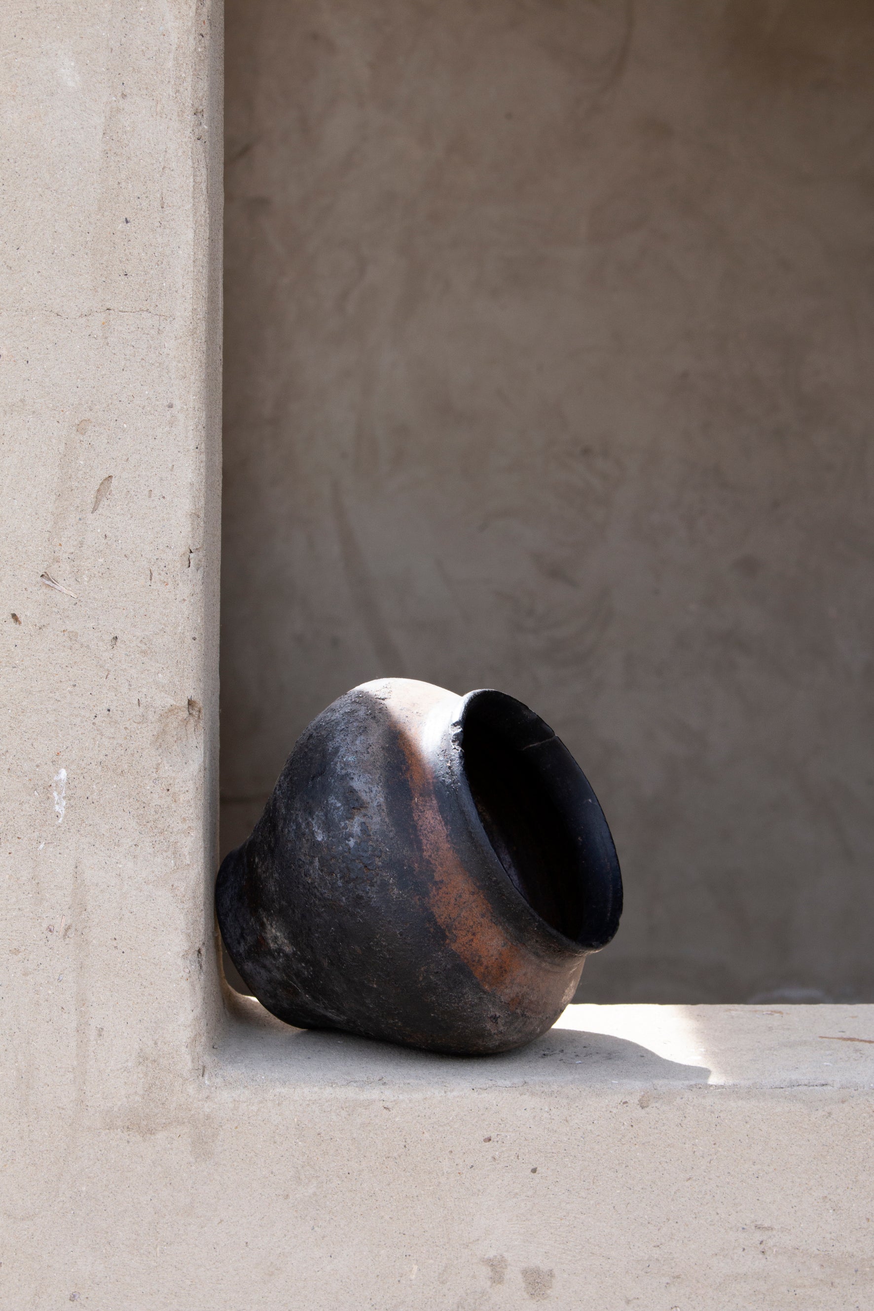 antique Ukraine grey pot #7