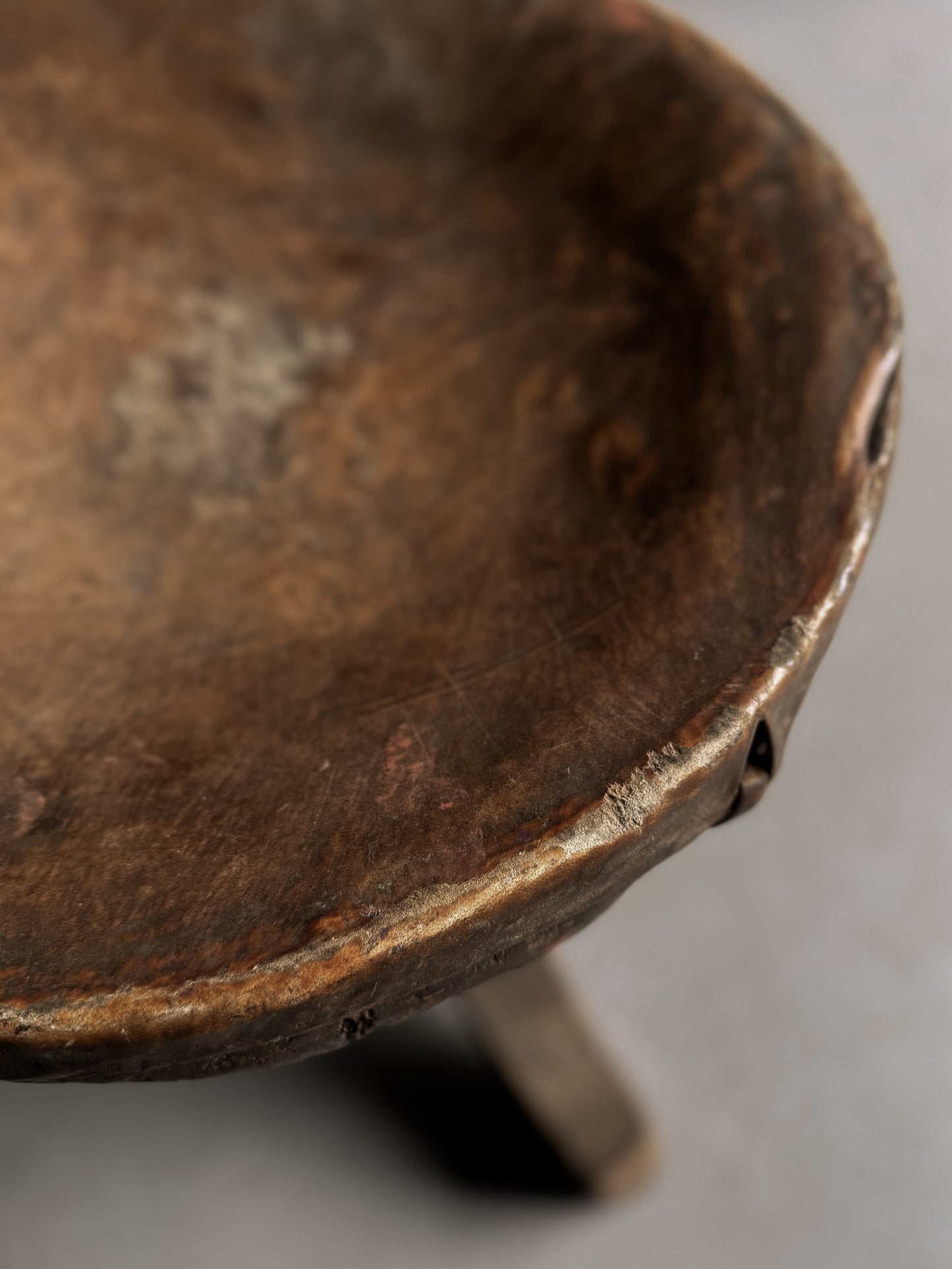 old Oromo stool leather