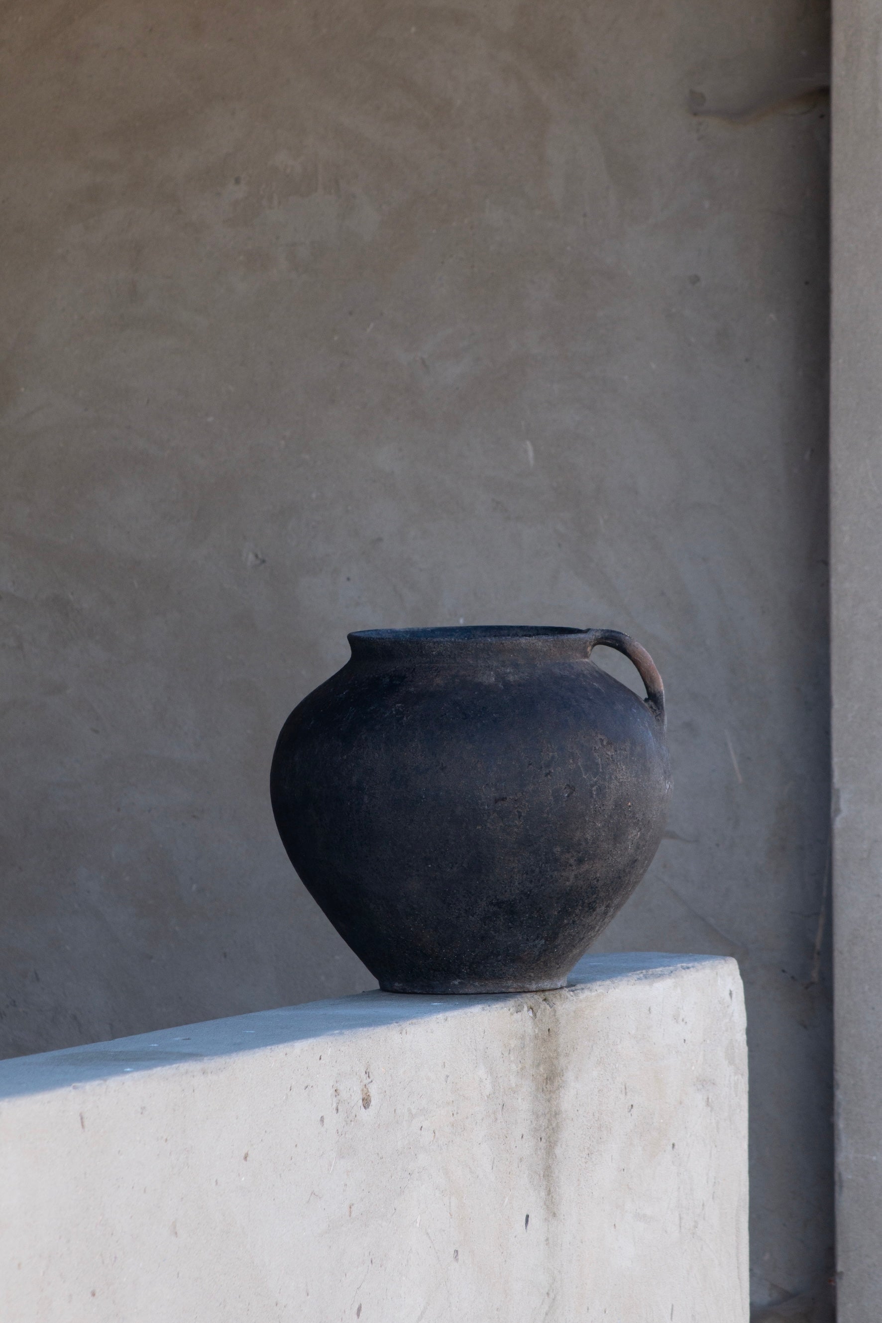 antique Ukraine grey pot #1