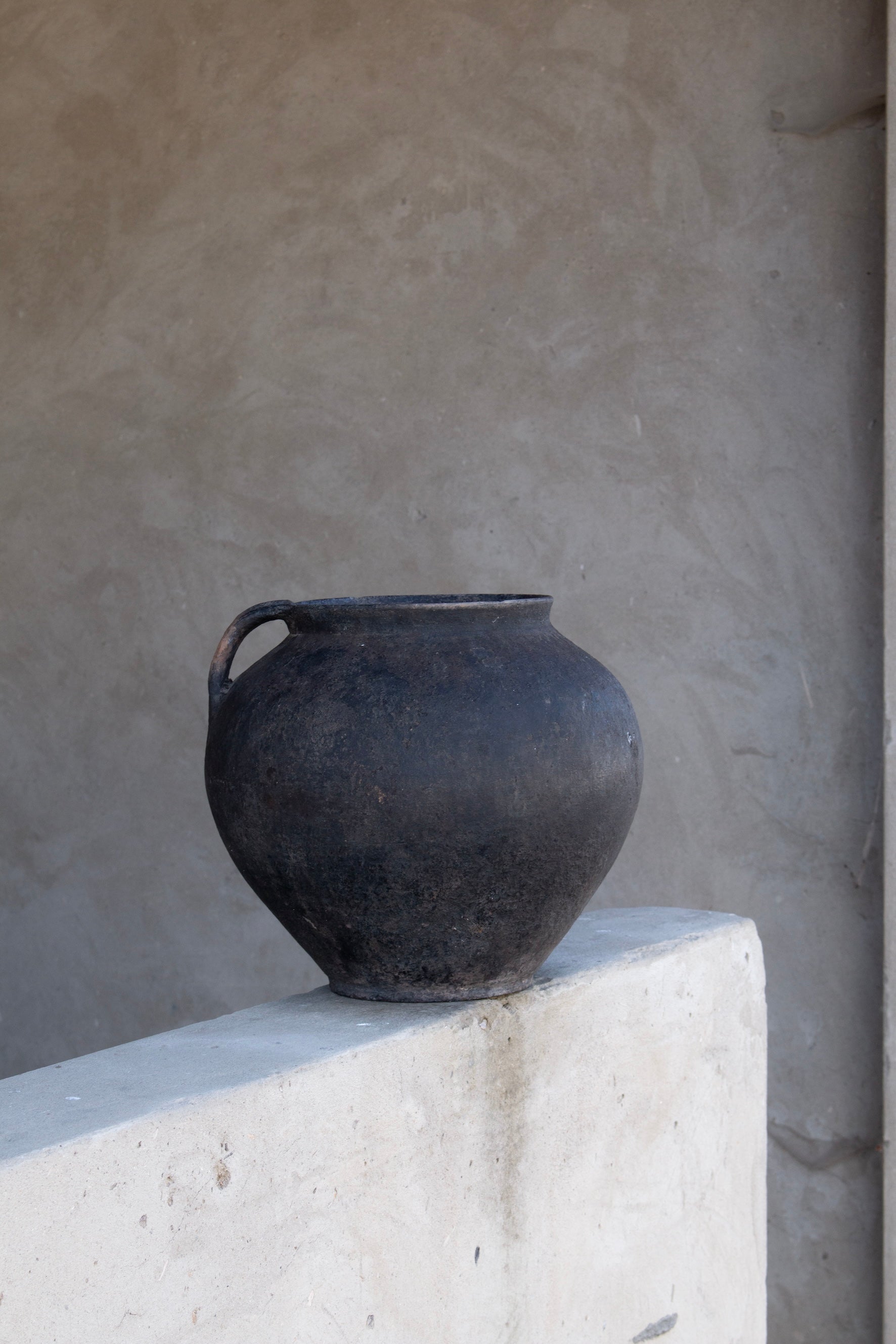 antique Ukraine grey pot #1