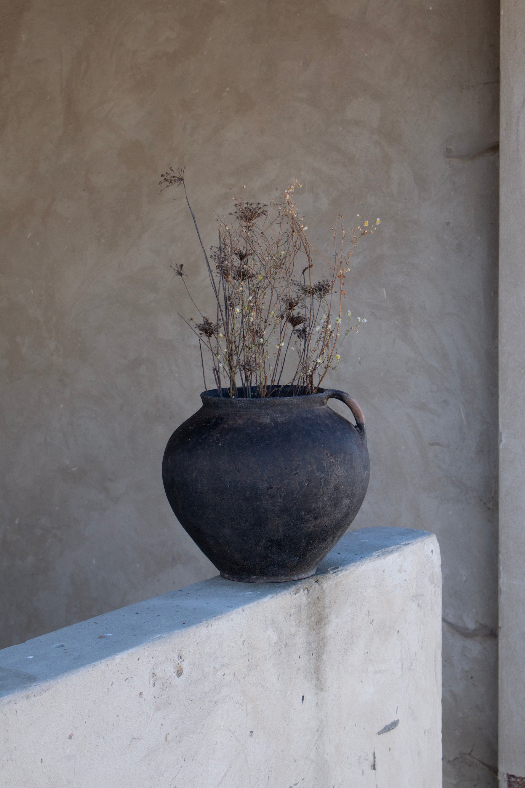 antique Ukraine grey pot #1