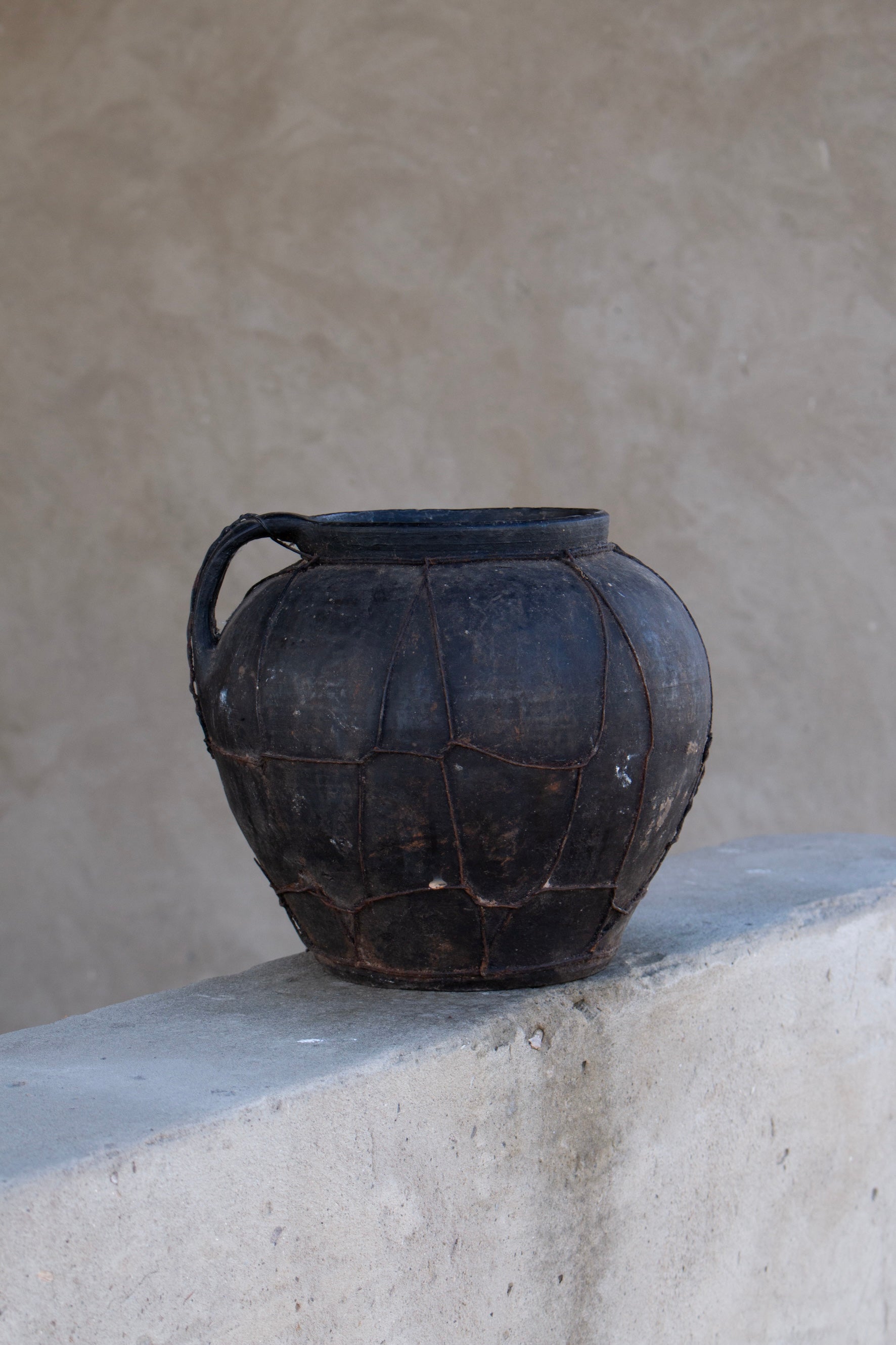 antique Ukraine grey pot #3