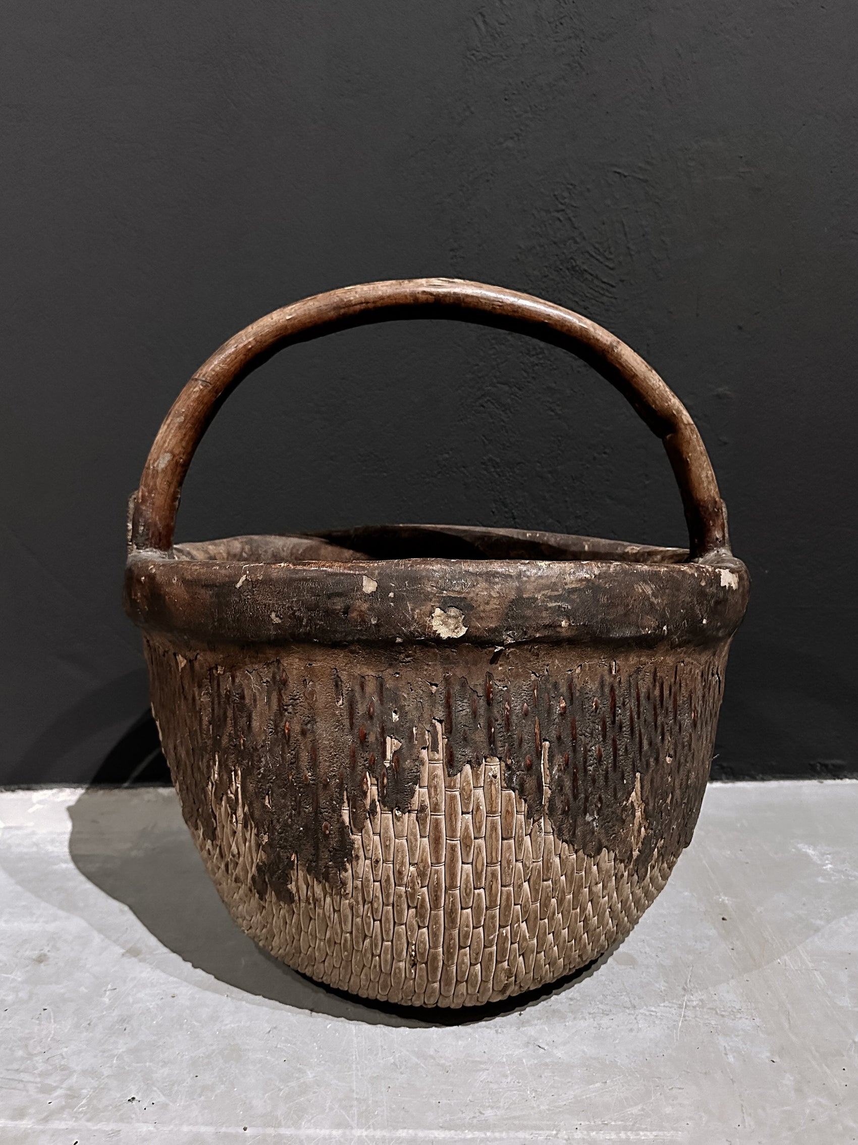 Old Chinese wicker basket XL #1