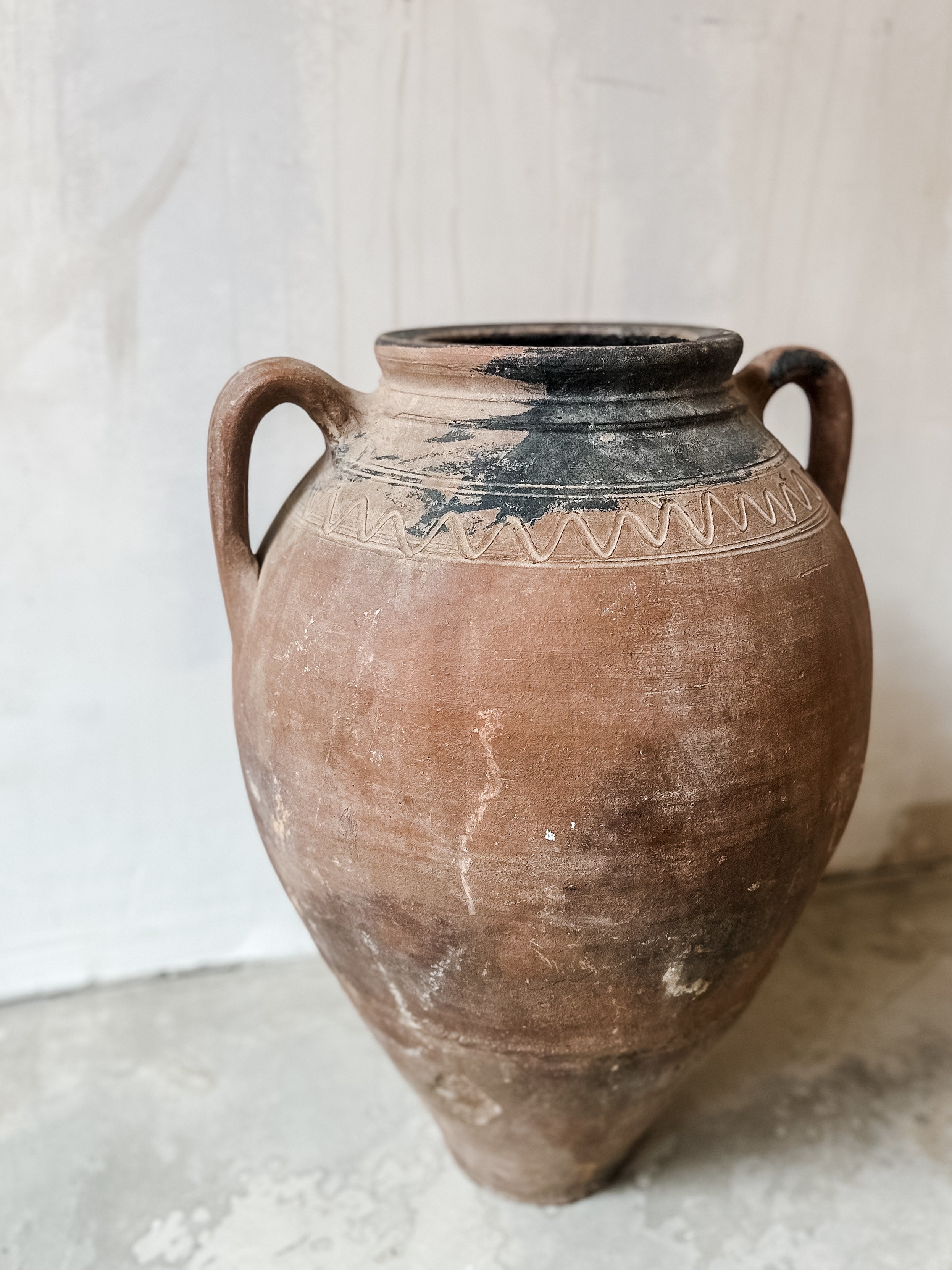 Antique Turkish olive pot #3