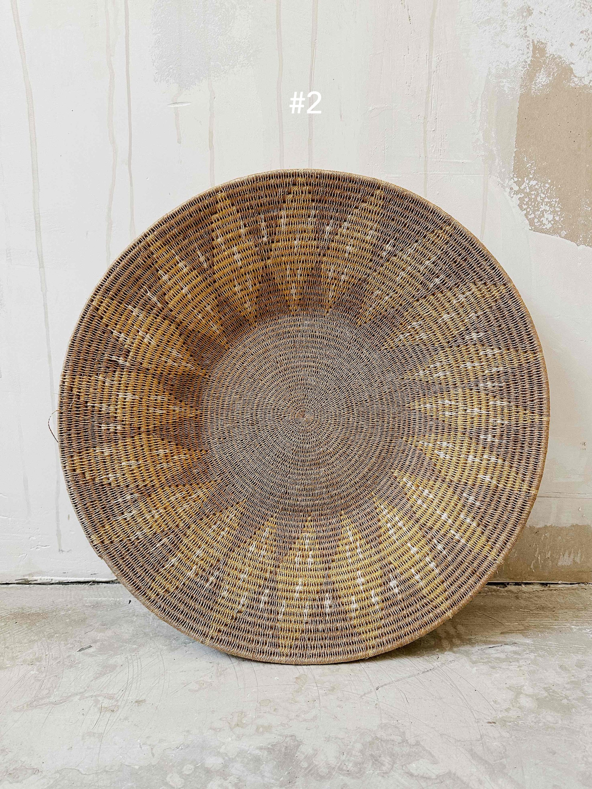 Basket Sisal mustard/brown/yellow 50cm