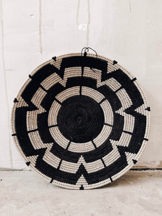 Basket Sisal black/darkbrown/white 30cm