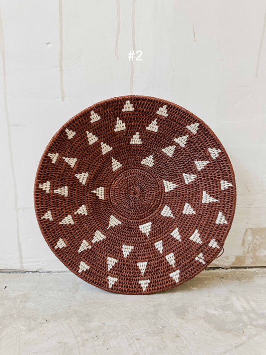 Basket Sisal mustard/brown/yellow 30cm