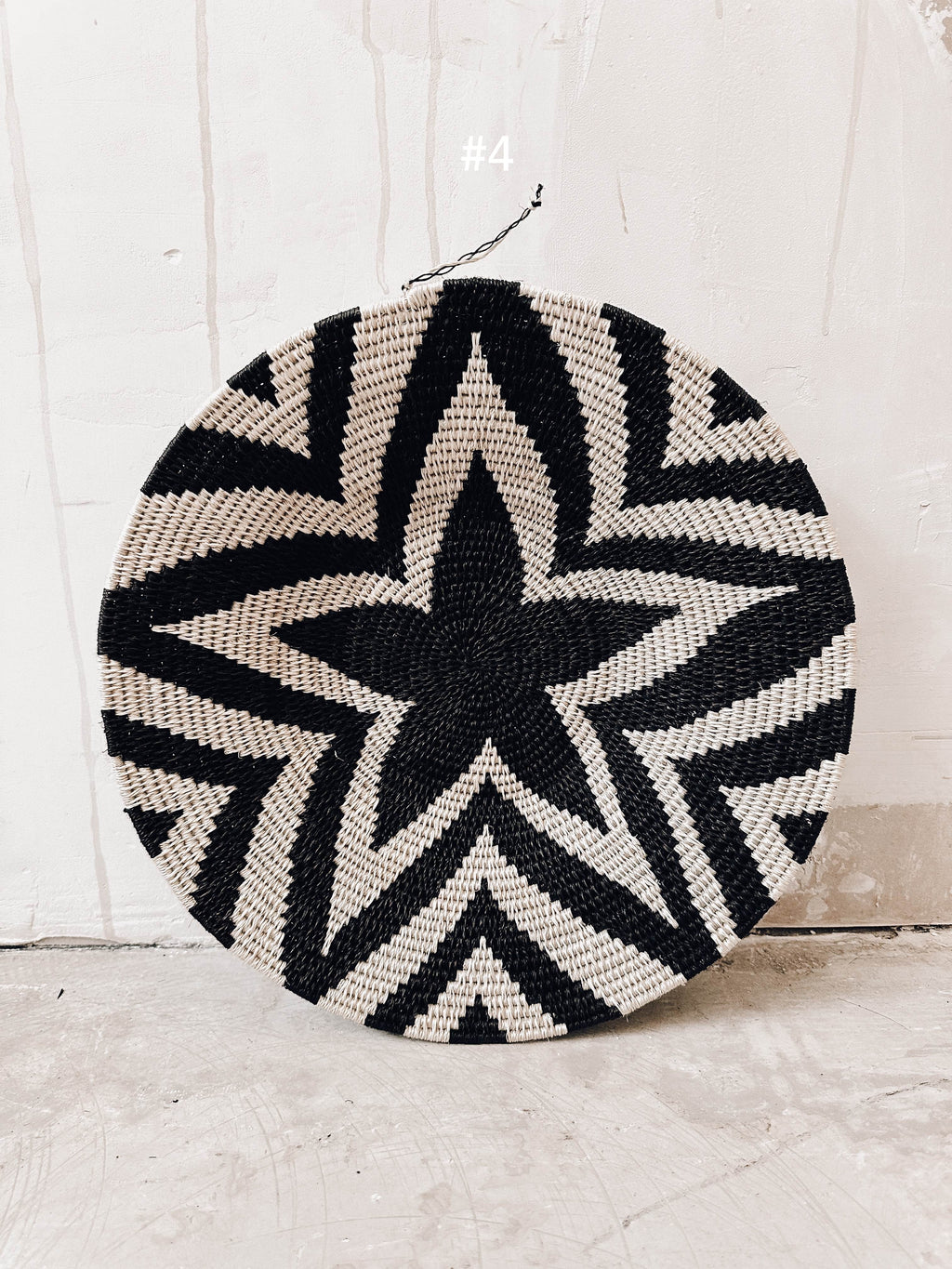 Basket Sisal black/darkbrown/white 35cm