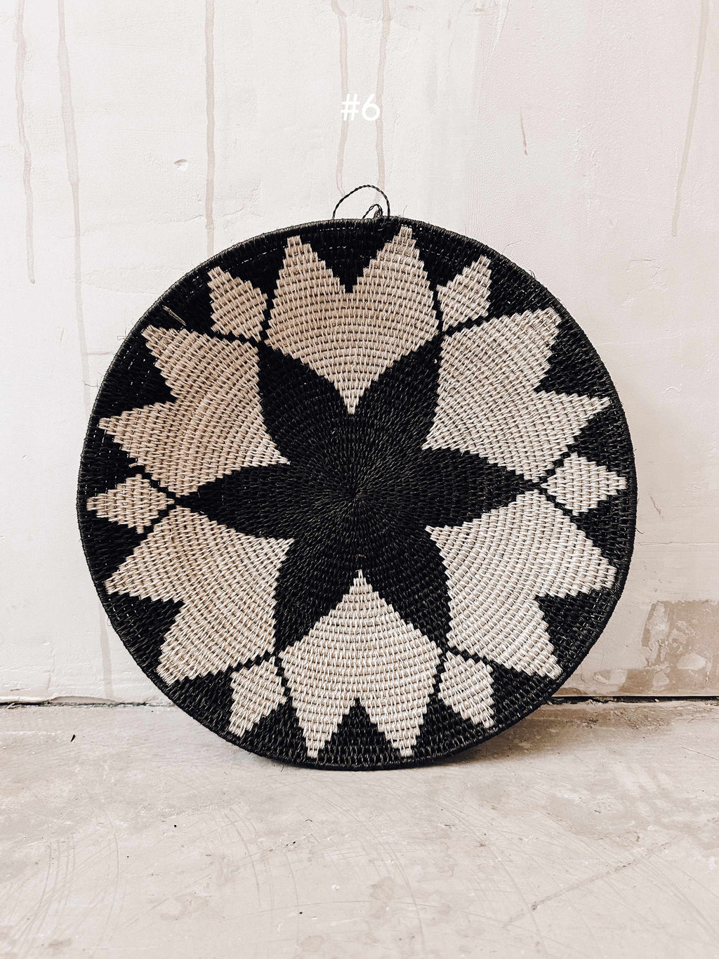 Basket Sisal black/darkbrown/white 35cm