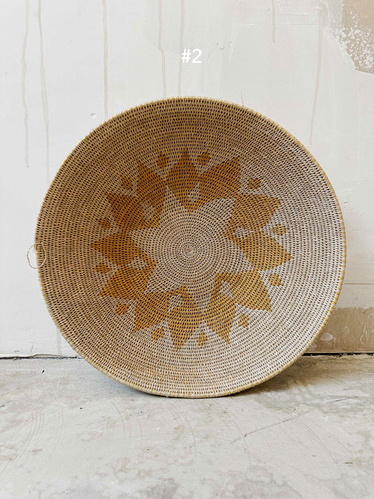 Basket Sisal mustard/brown/yellow 40cm