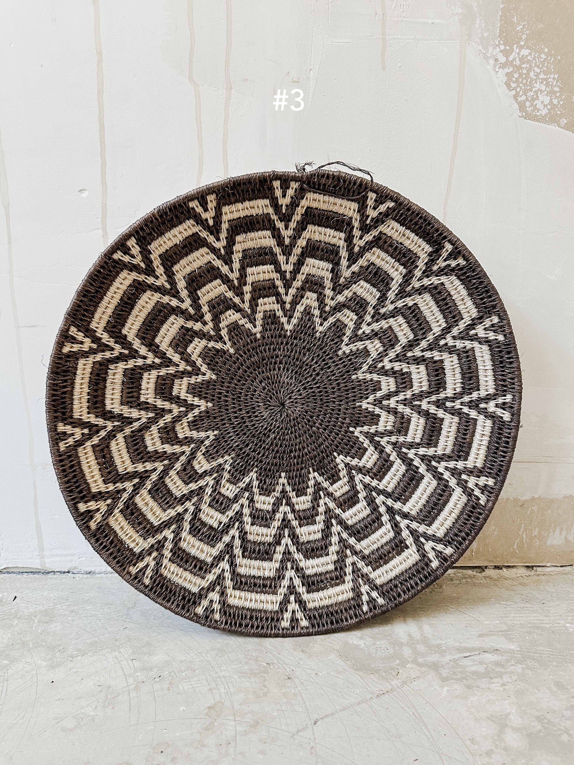 Basket Sisal mustard/brown/yellow 40cm