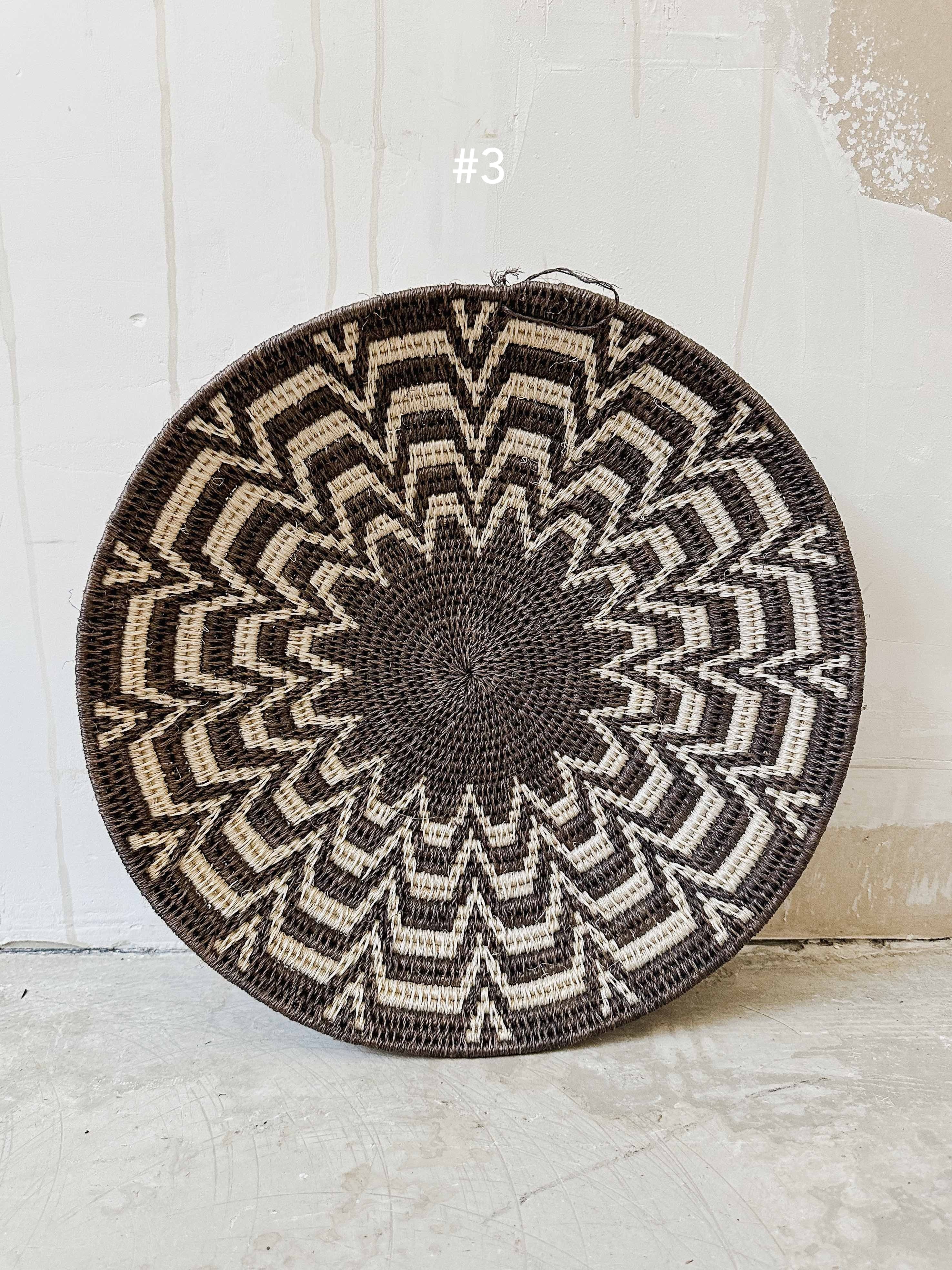 Basket Sisal mustard/brown/yellow 40cm