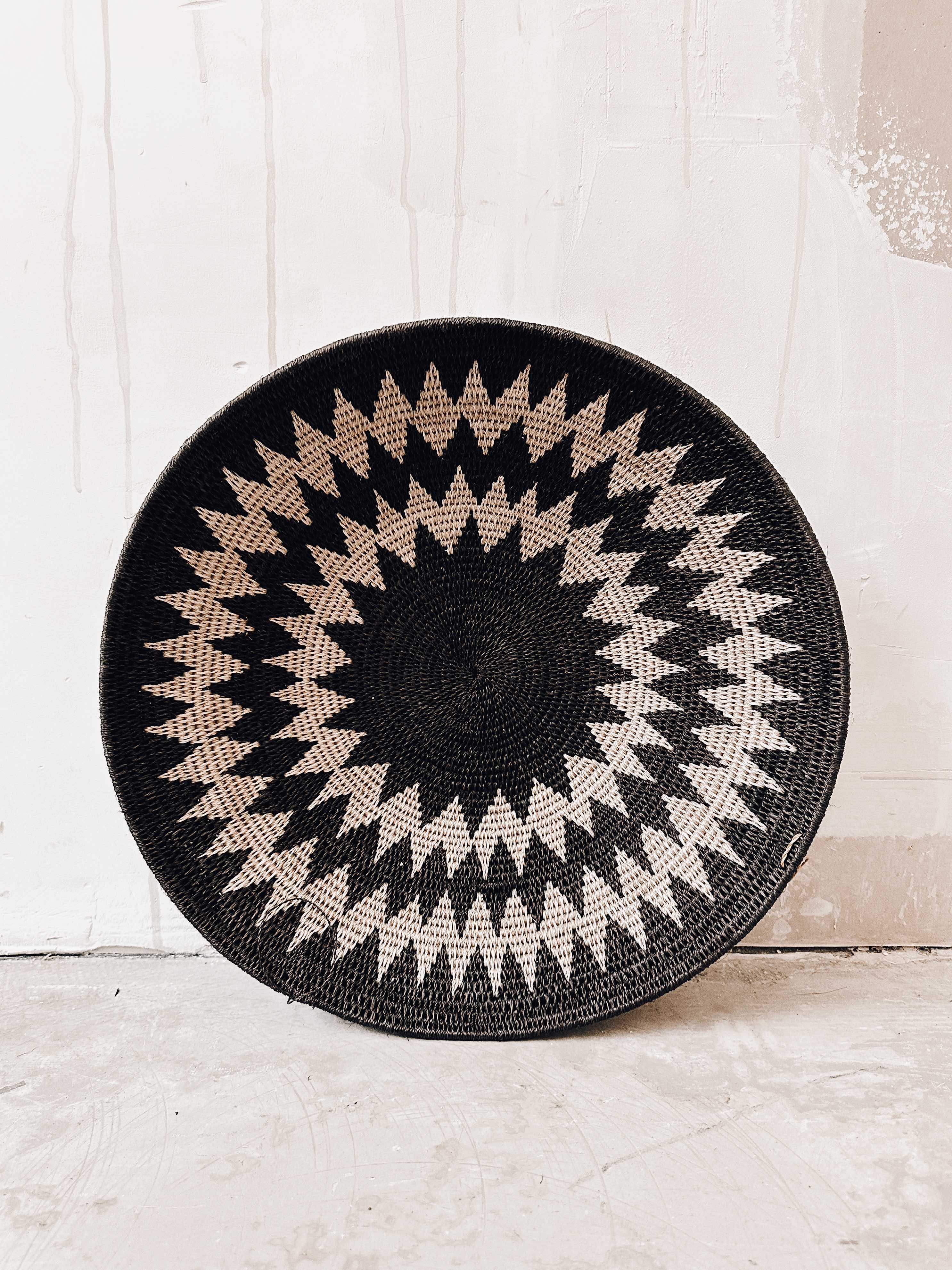 Basket Sisal black/darkbrown/white