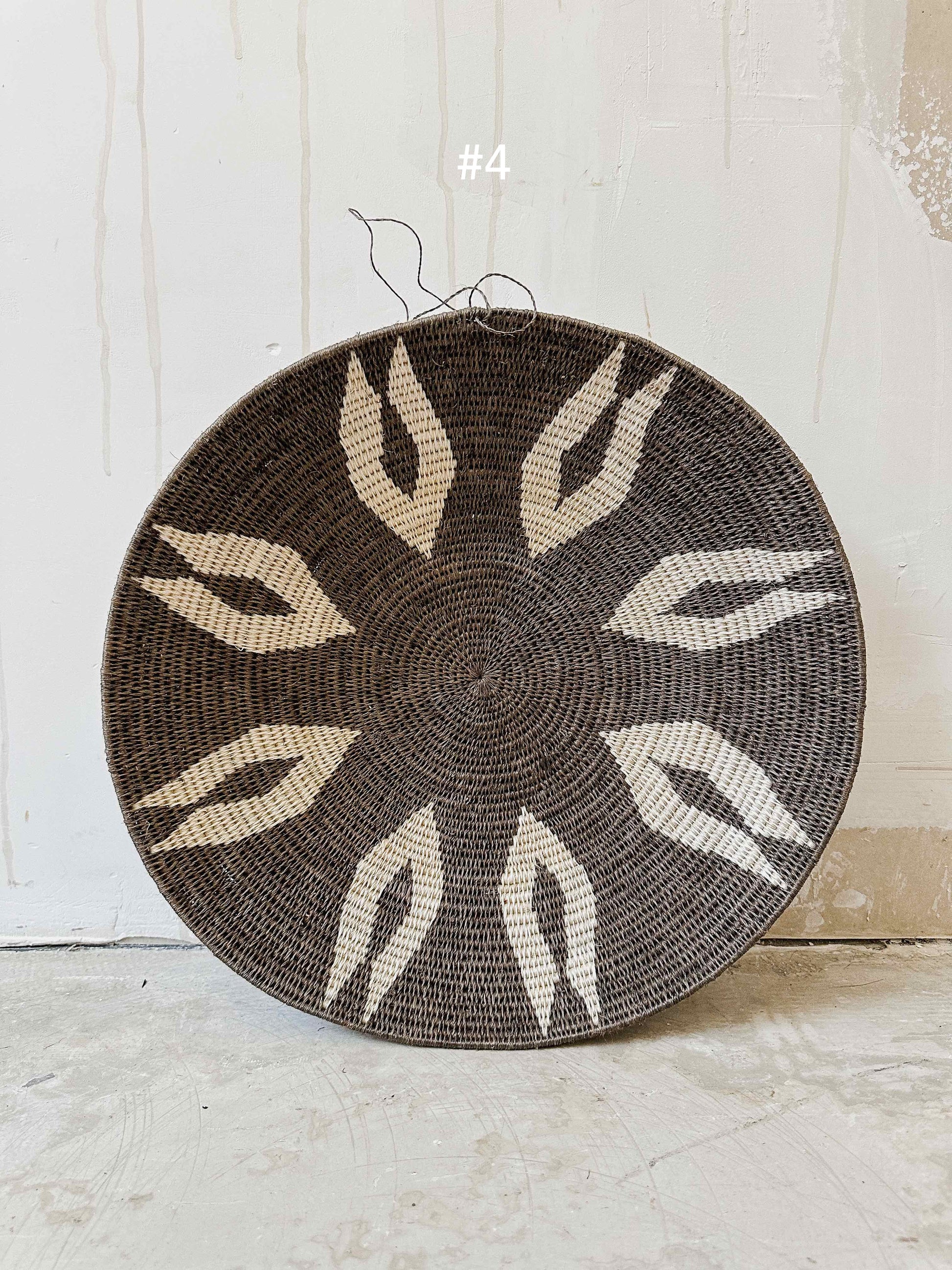 Basket Sisal mustard/brown/yellow 35cm