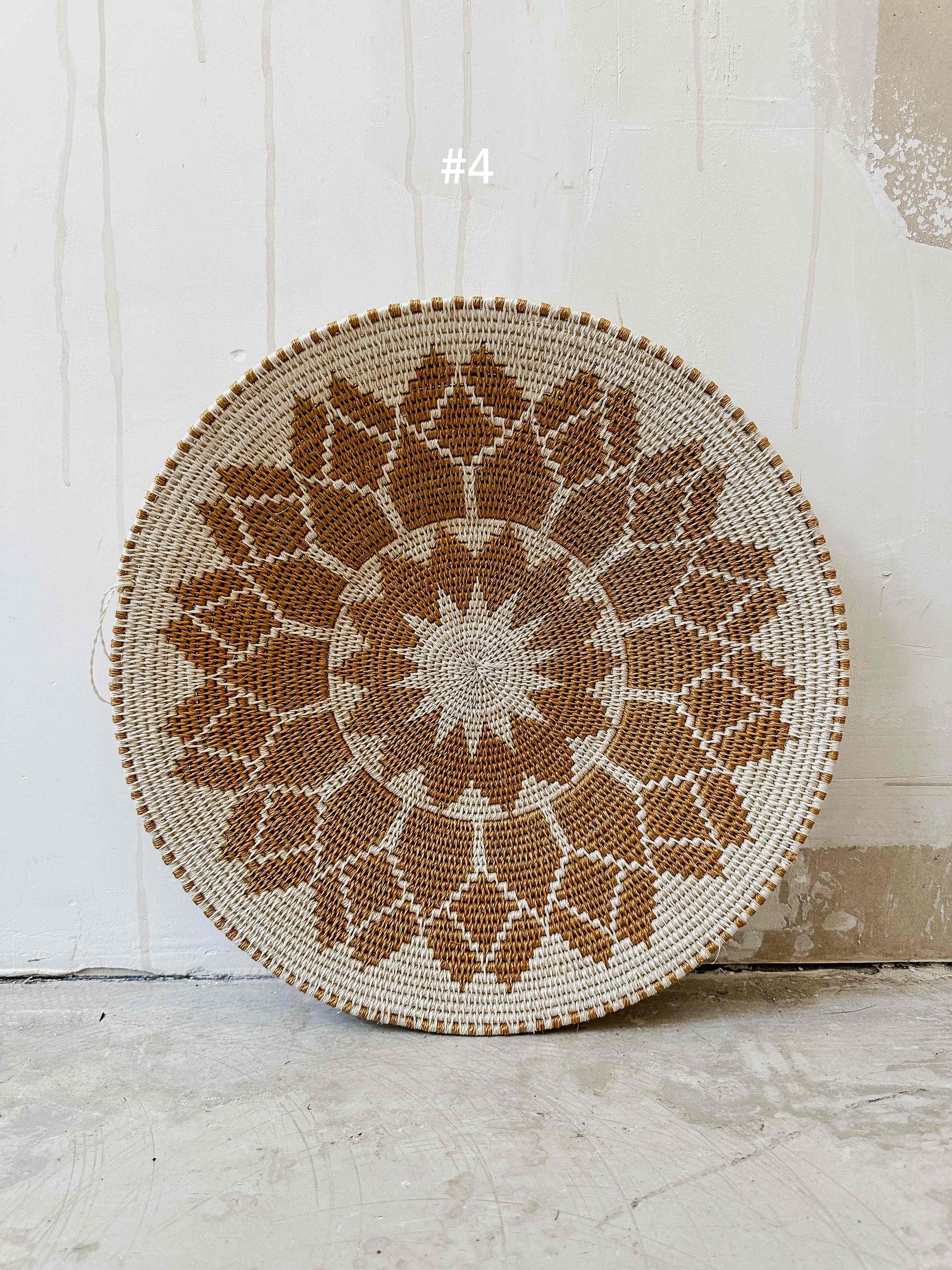 Basket Sisal mustard/brown/yellow 40cm