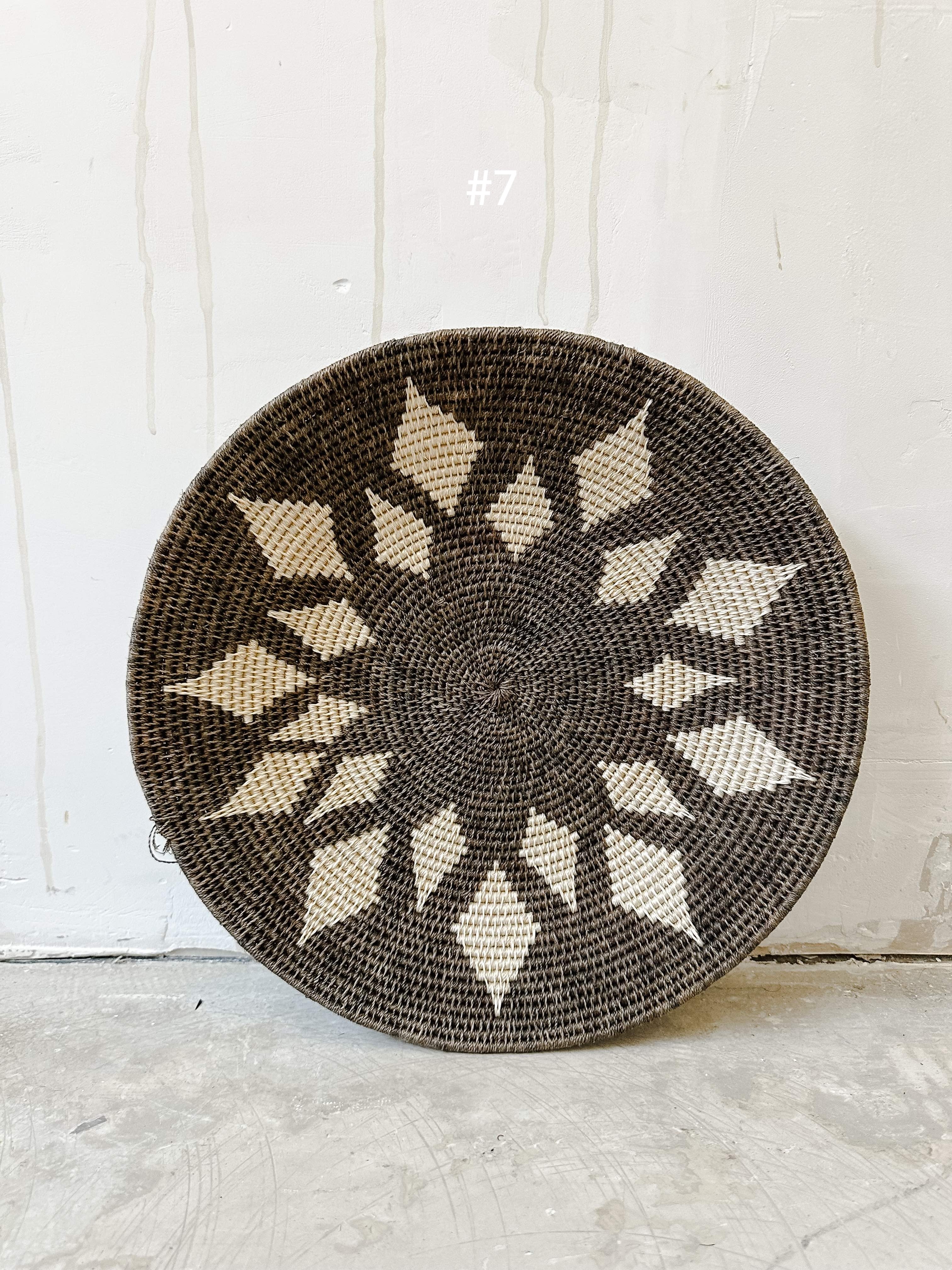 Basket Sisal mustard/brown/yellow 40cm