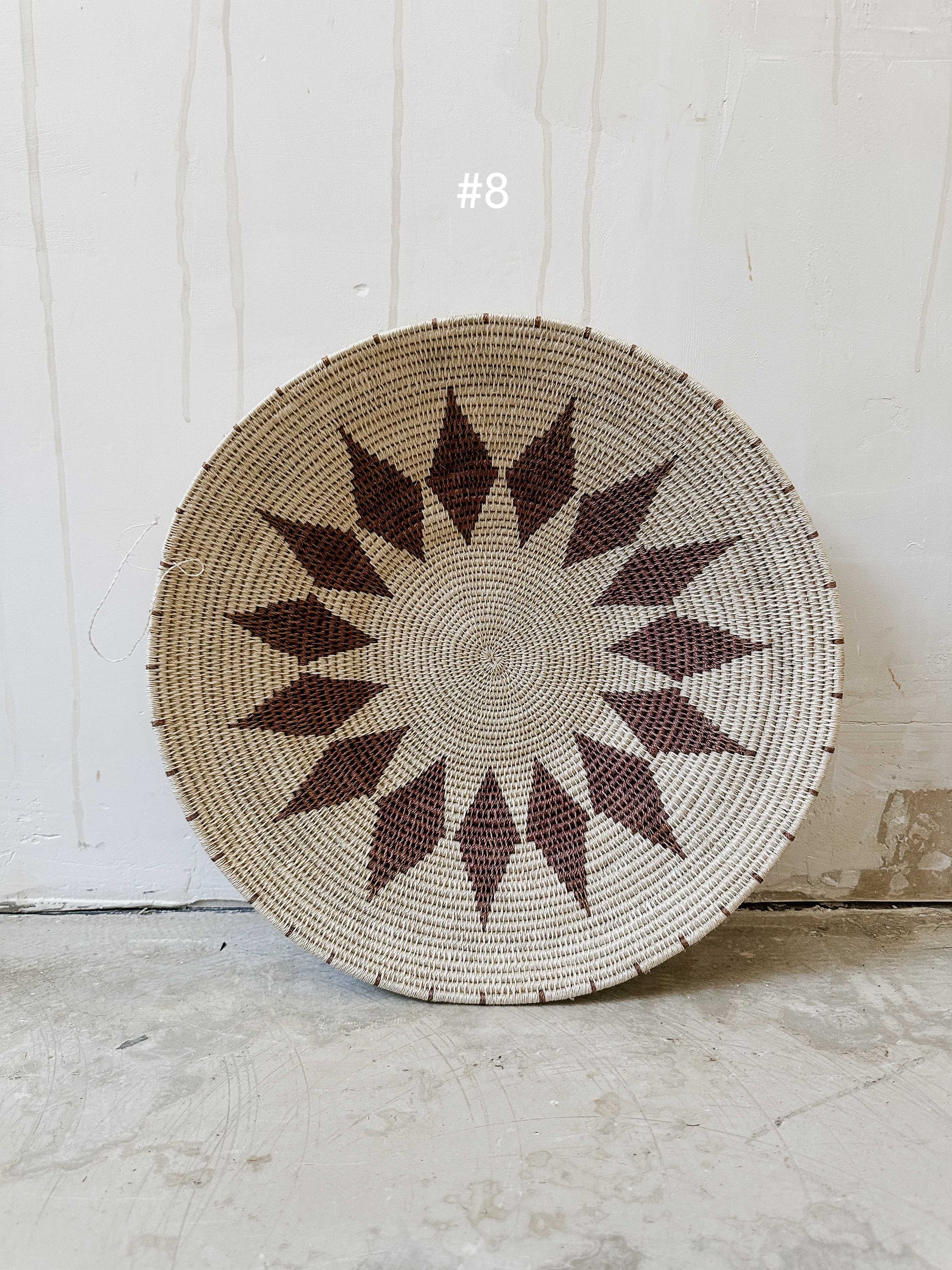 Basket Sisal mustard/brown/yellow 35cm
